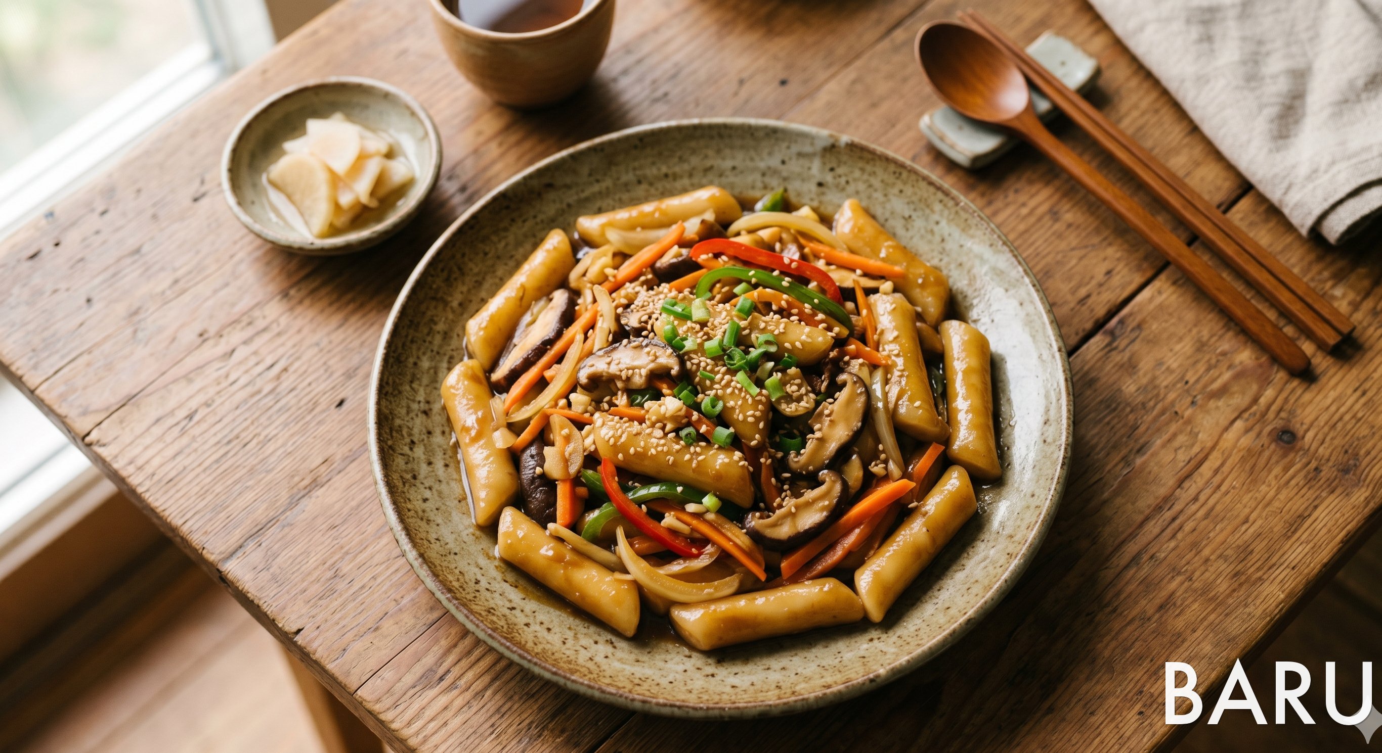 Royal Court Tteokbokki (Soy Sauce Rice Cakes) (궁중 떡볶이)