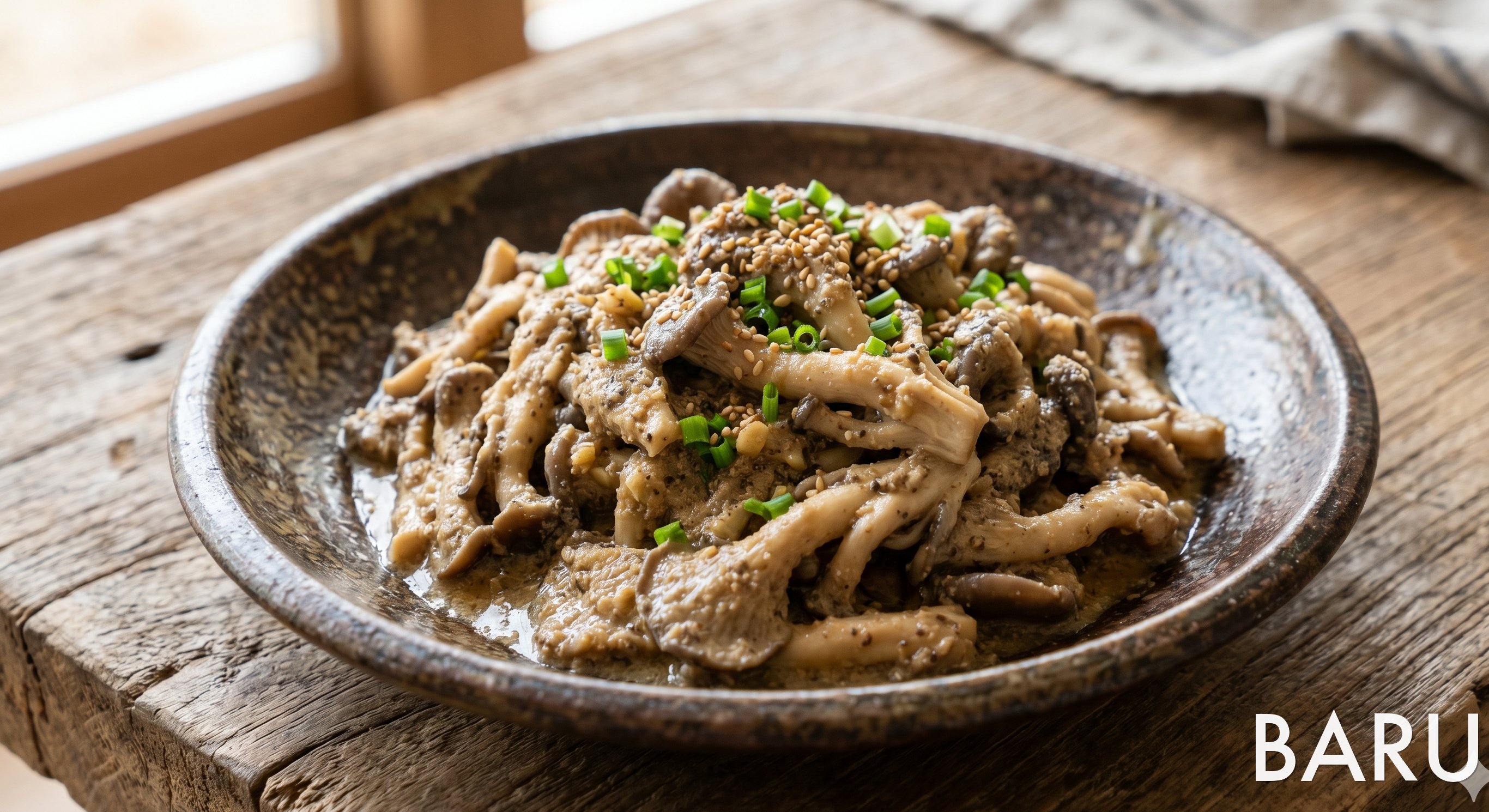 Mushrooms with Perilla Seed Powder (들깨버섯볶음)