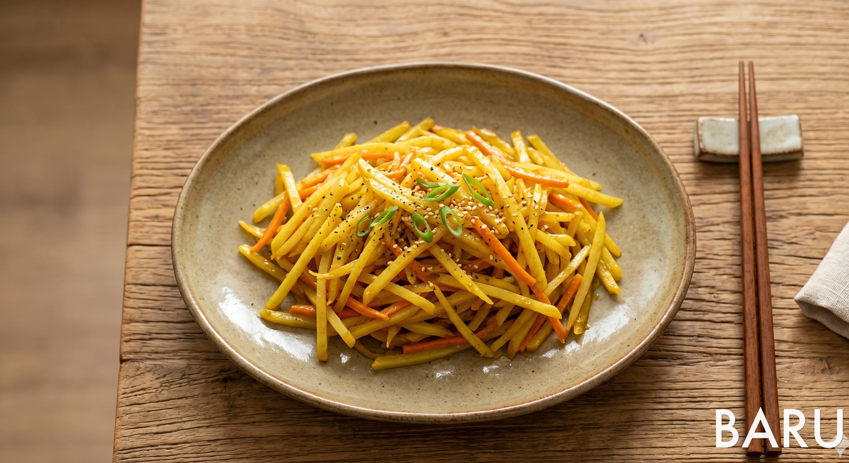 Curry Potato Stir-fry (카레 감자채 볶음)