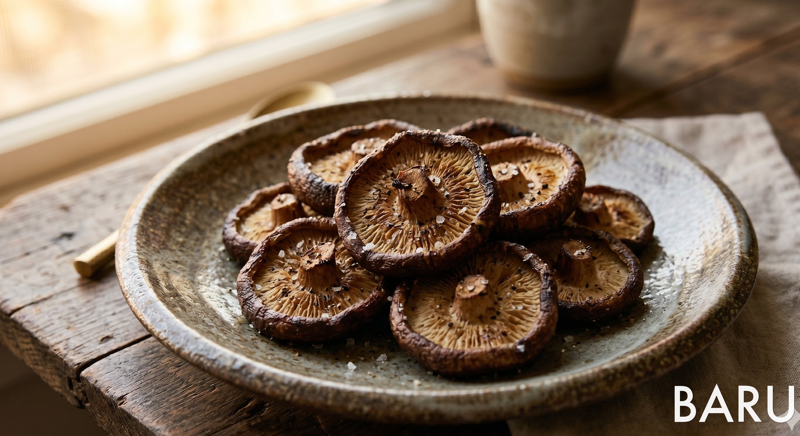 Dry-grilled Shiitake Mushrooms with Salt (표고버섯구이)
