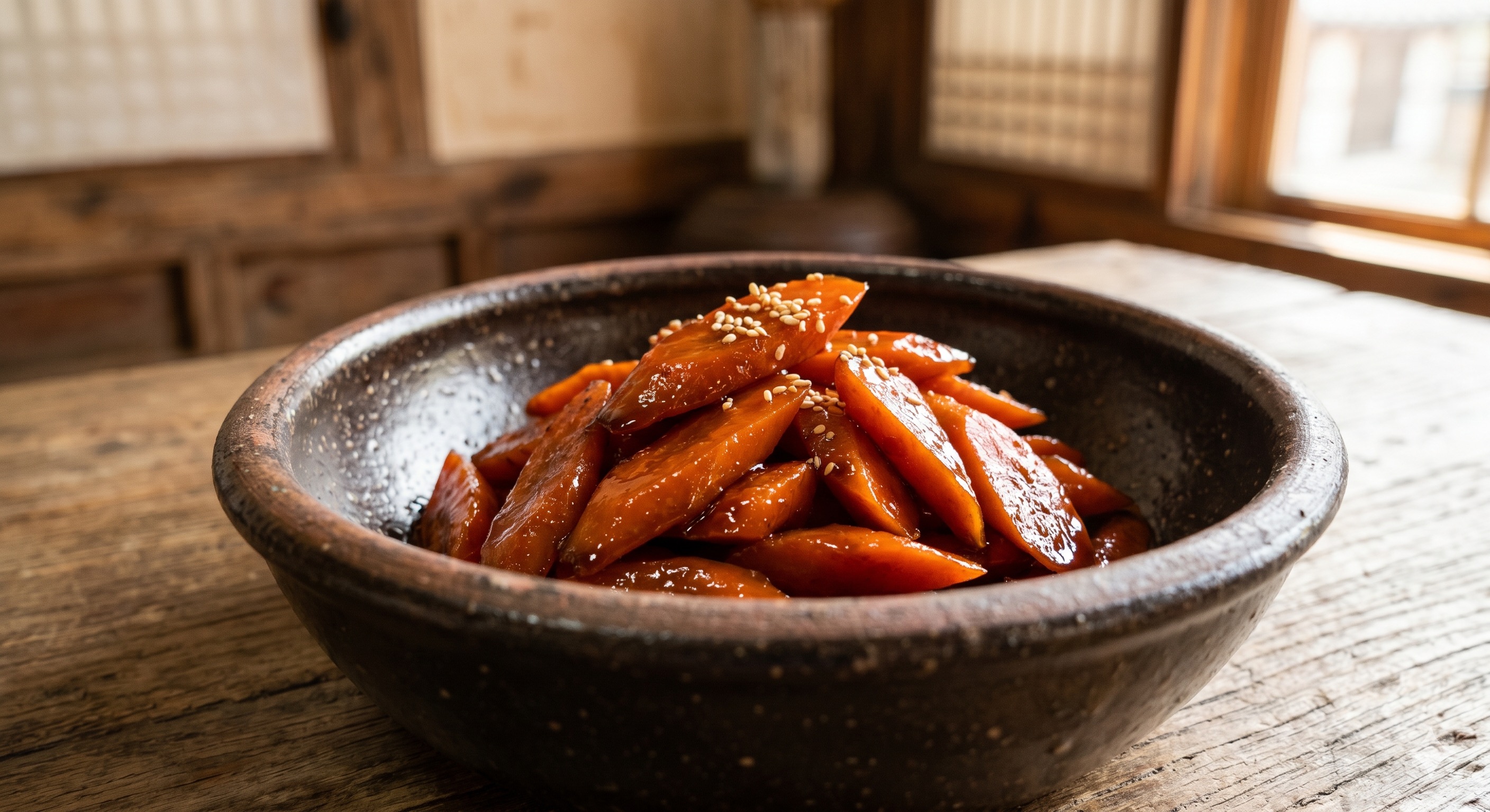 Temple-Style Glazed Carrots (당근 정진 글라세)