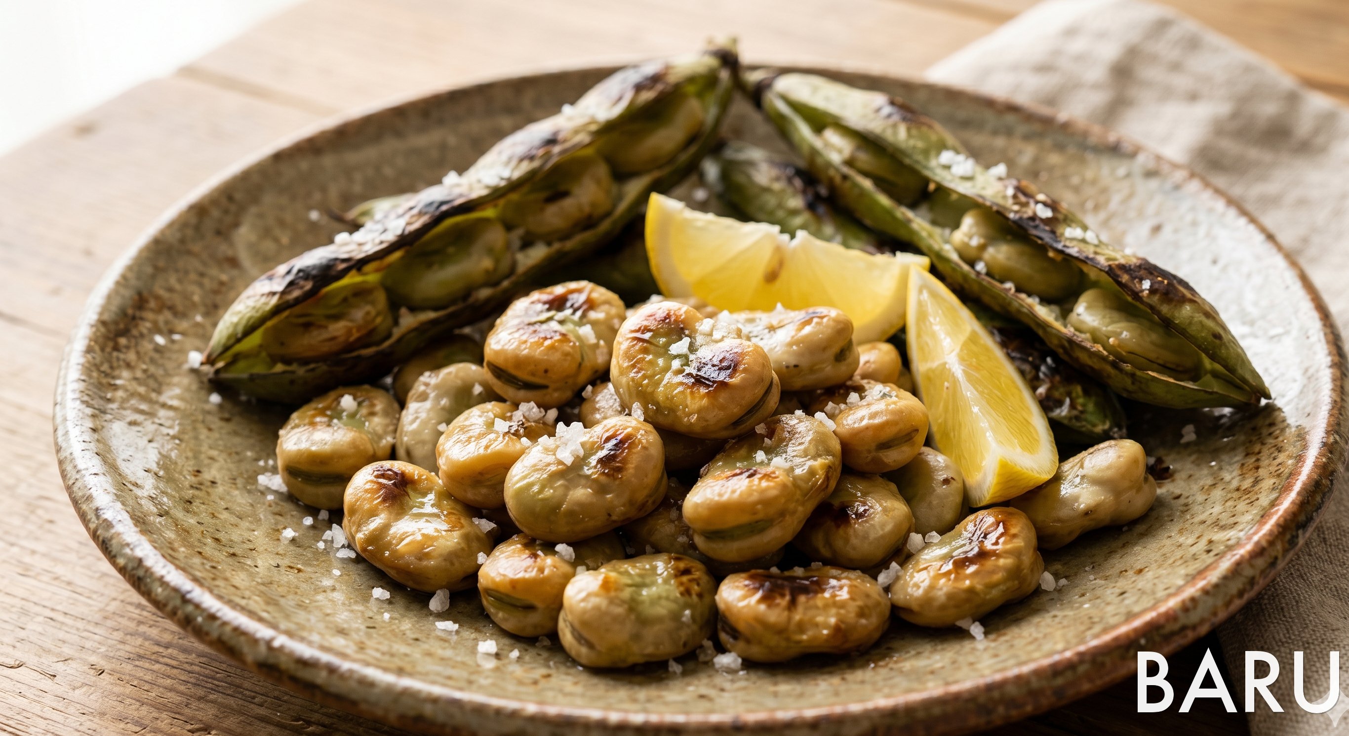 Pan-Roasted Fava Beans with Sea Salt (잠두콩 소금구이)