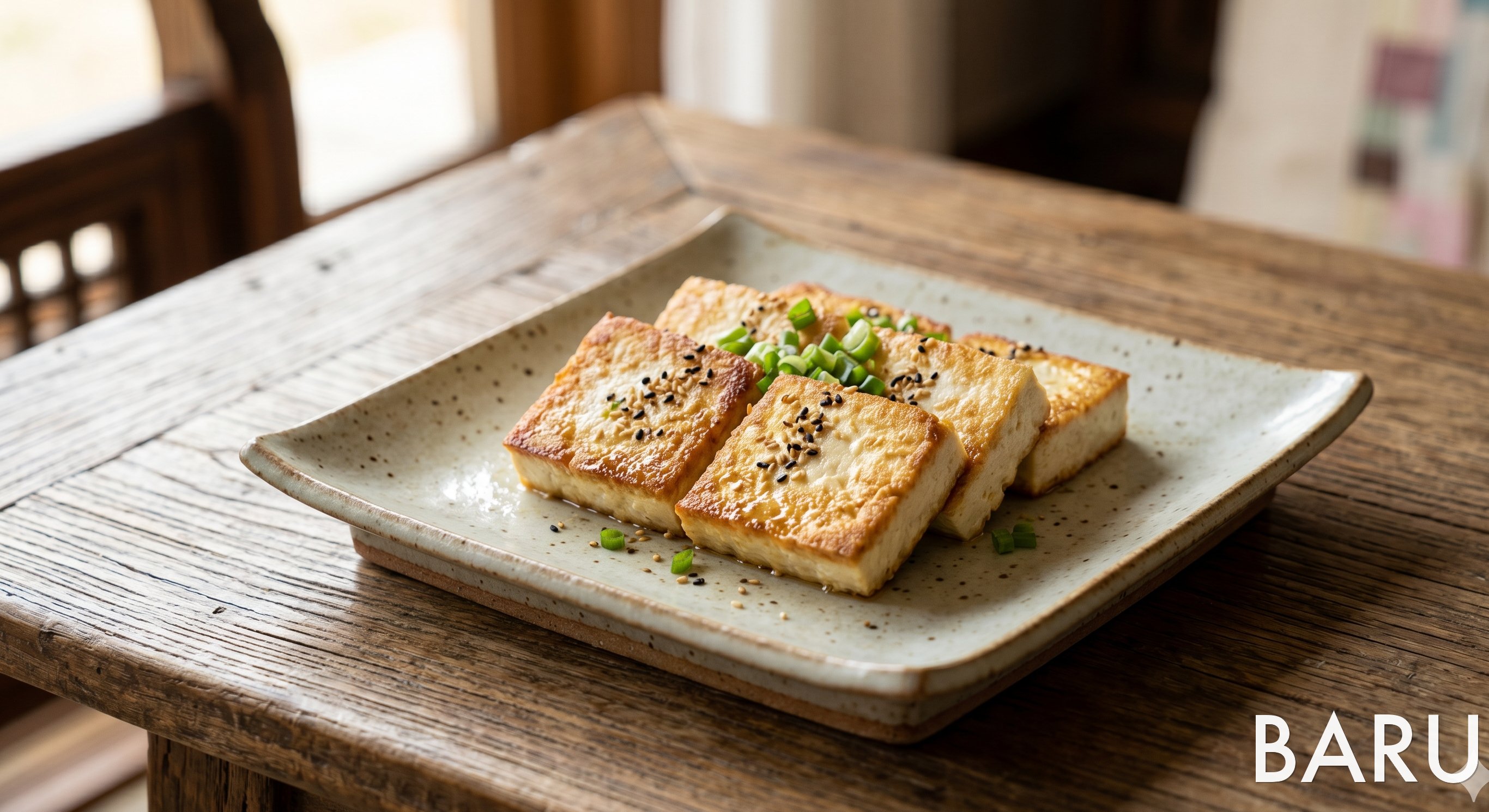 Crispy Perilla Oil Pan-fried Tofu (들기름 두부구이)