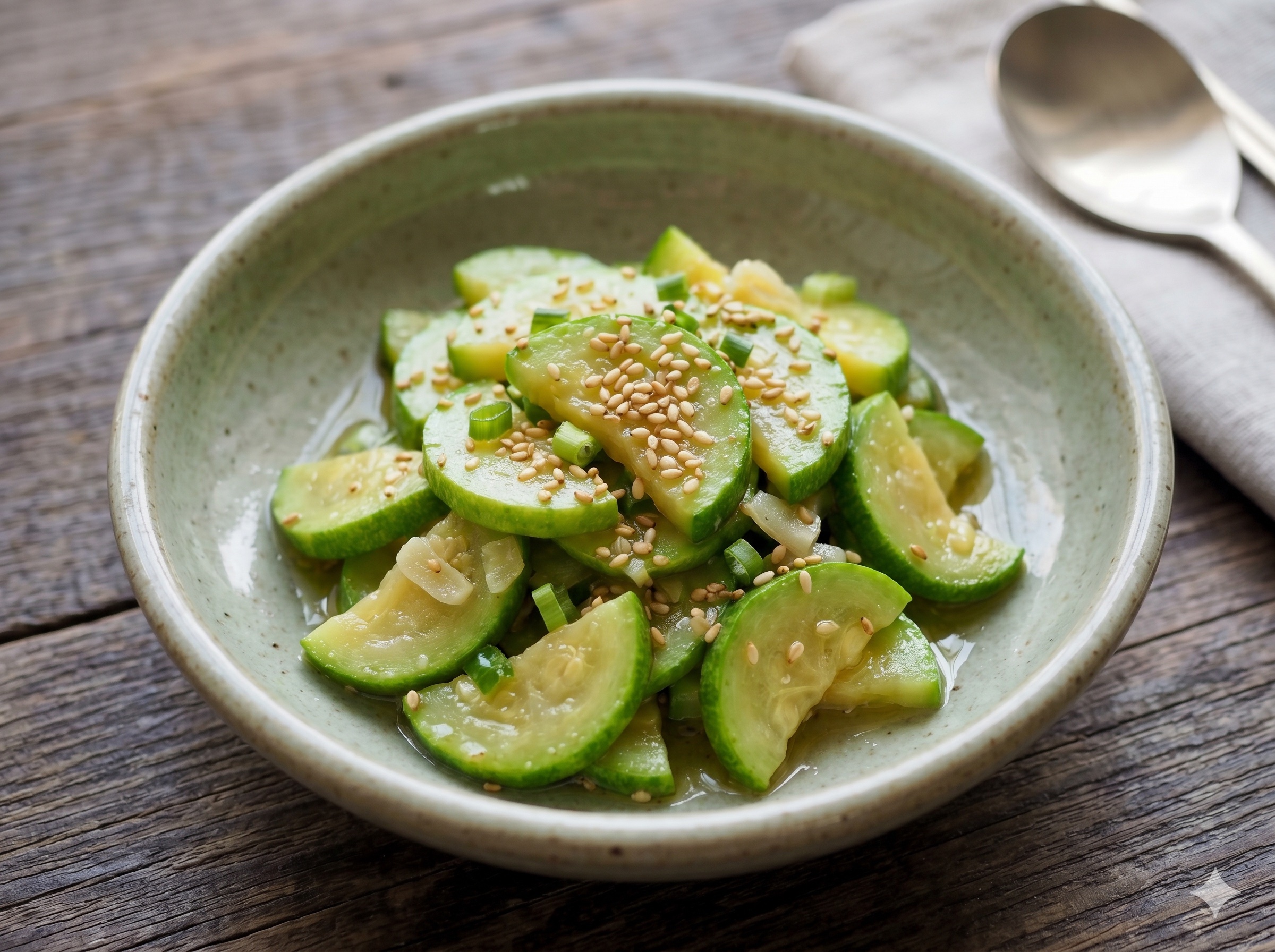 Stir-fried Zucchini (애호박 볶음)
