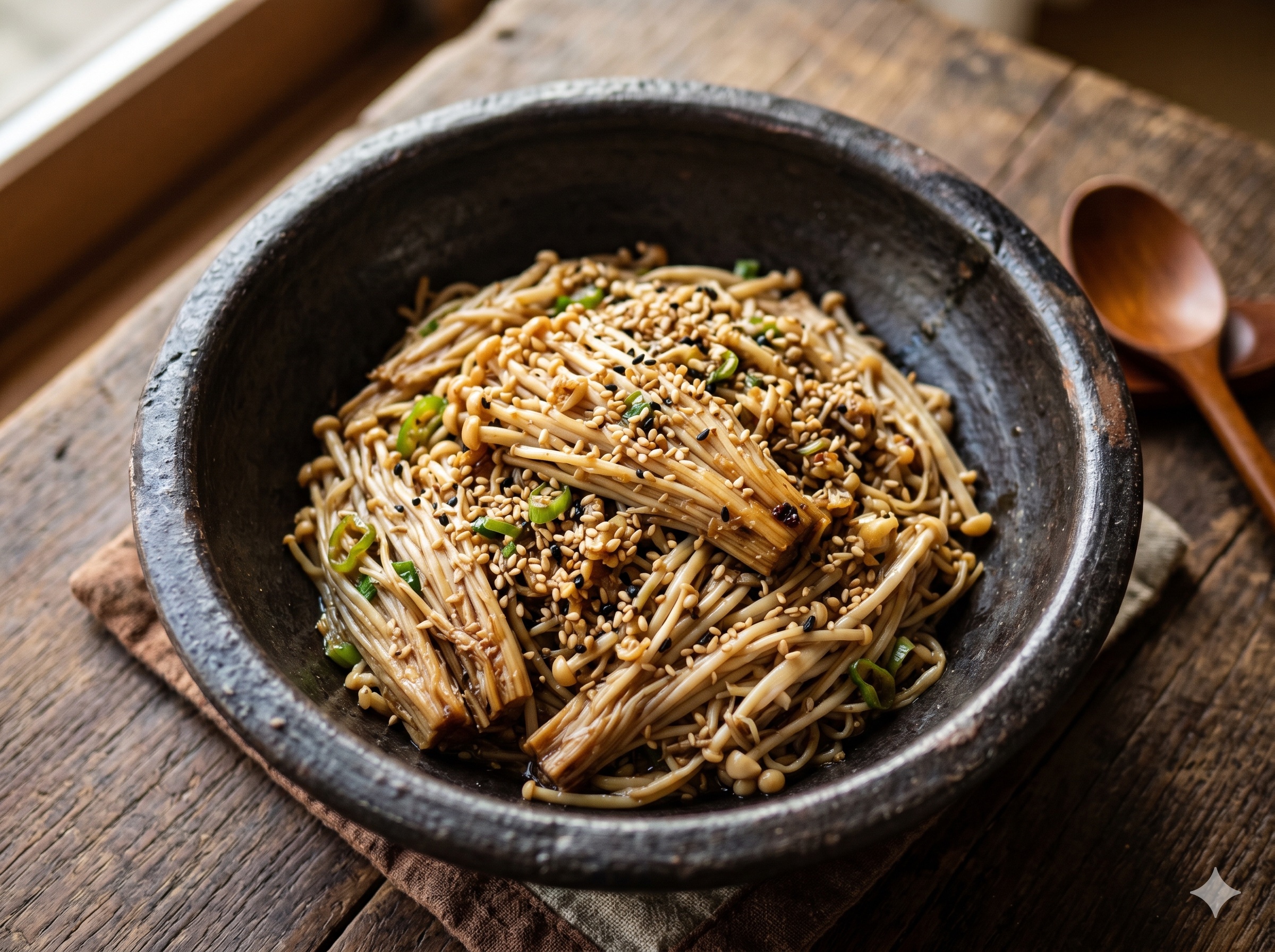 Stir-fried Enoki Mushroom (팽이버섯 볶음)