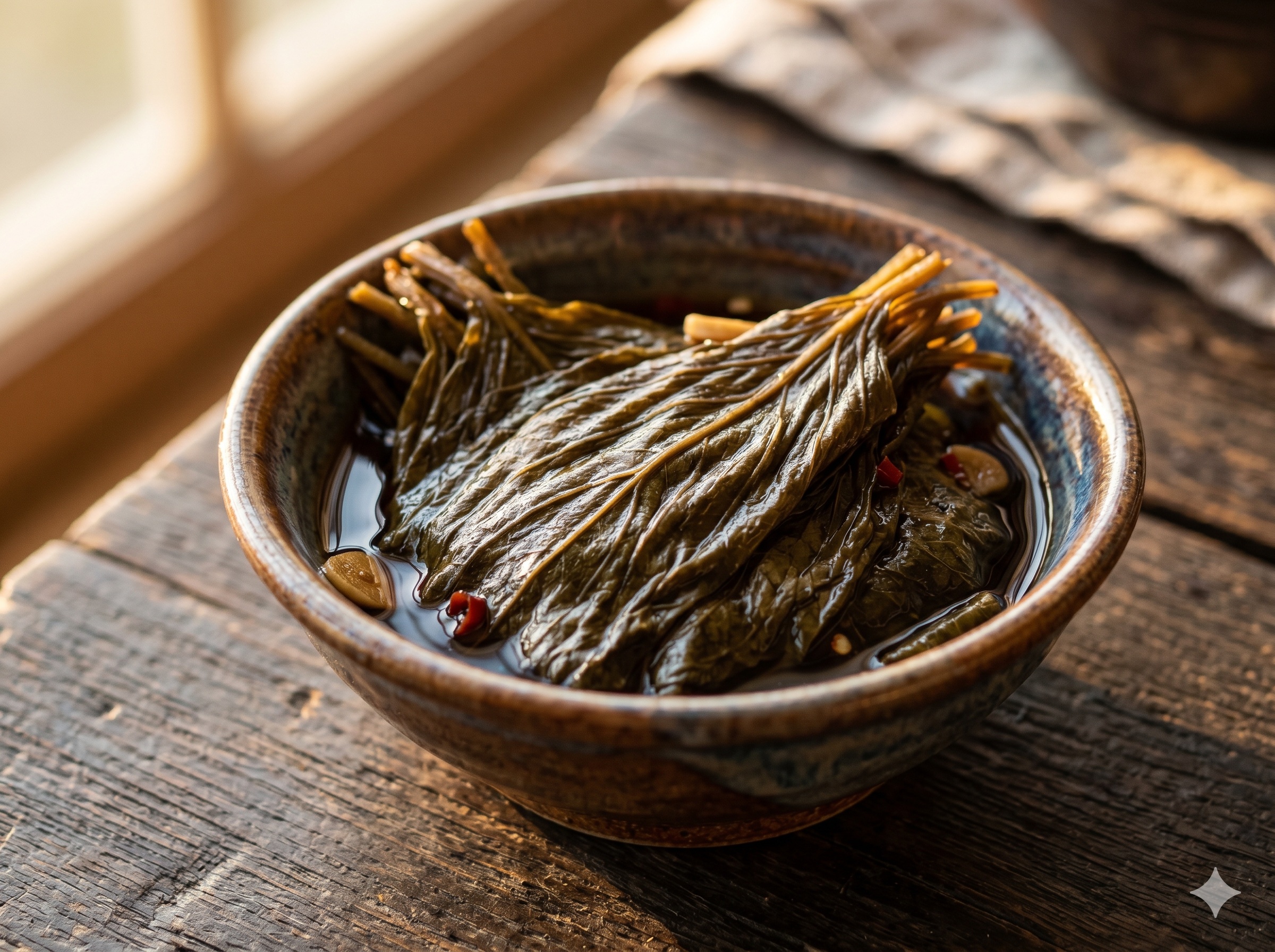 Pickled Wild Garlic Leaves (산마늘(명이나물) 장아찌)