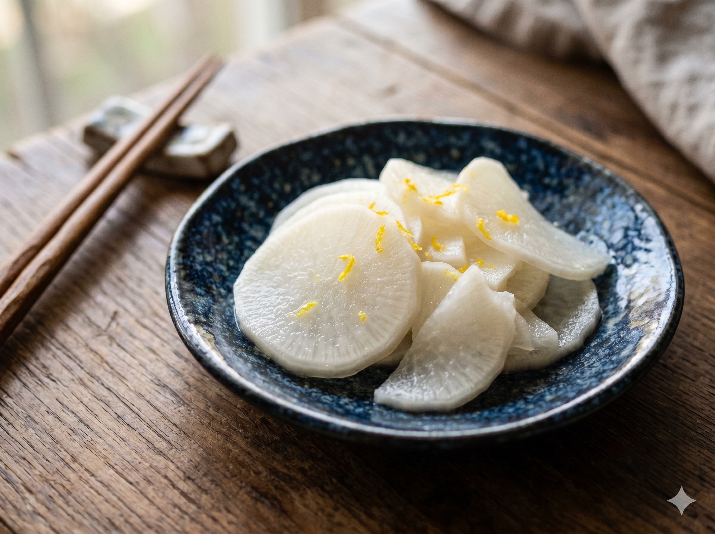 Sweet Vinegar Pickled Daikon (다이콘노 아마즈즈케)