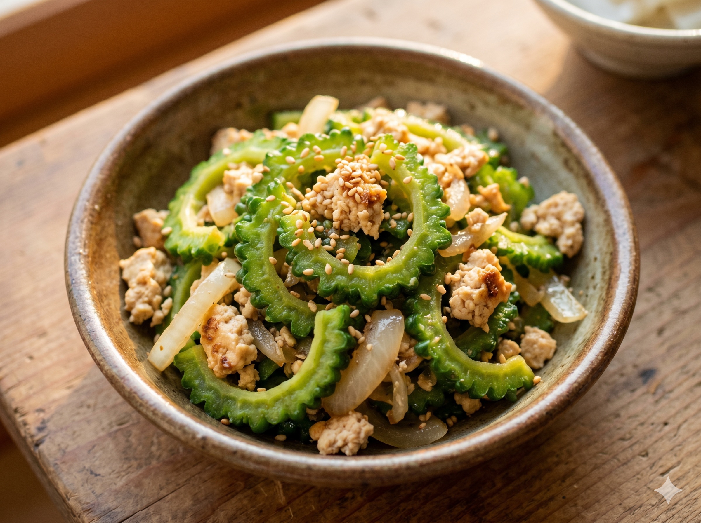 Okinawan Bitter Melon Stir-fry (Vegan) (고야 챰푸루 비건)