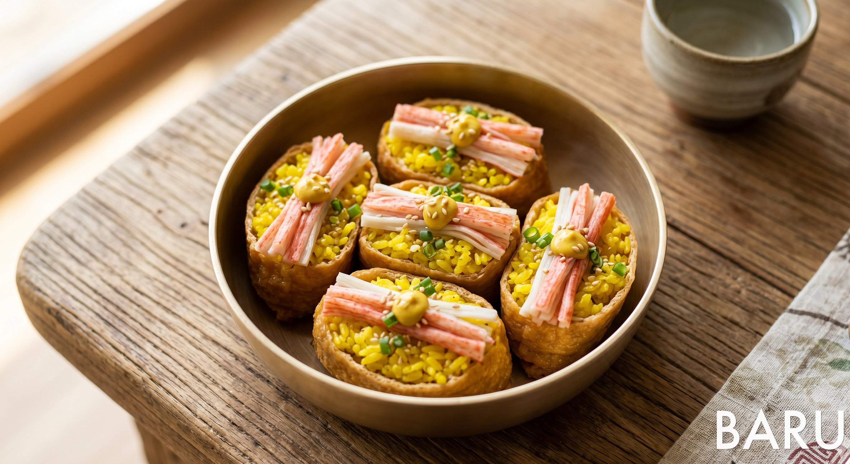 Sushi with Plant-based Crab Sticks (식물성 맛살 초밥)