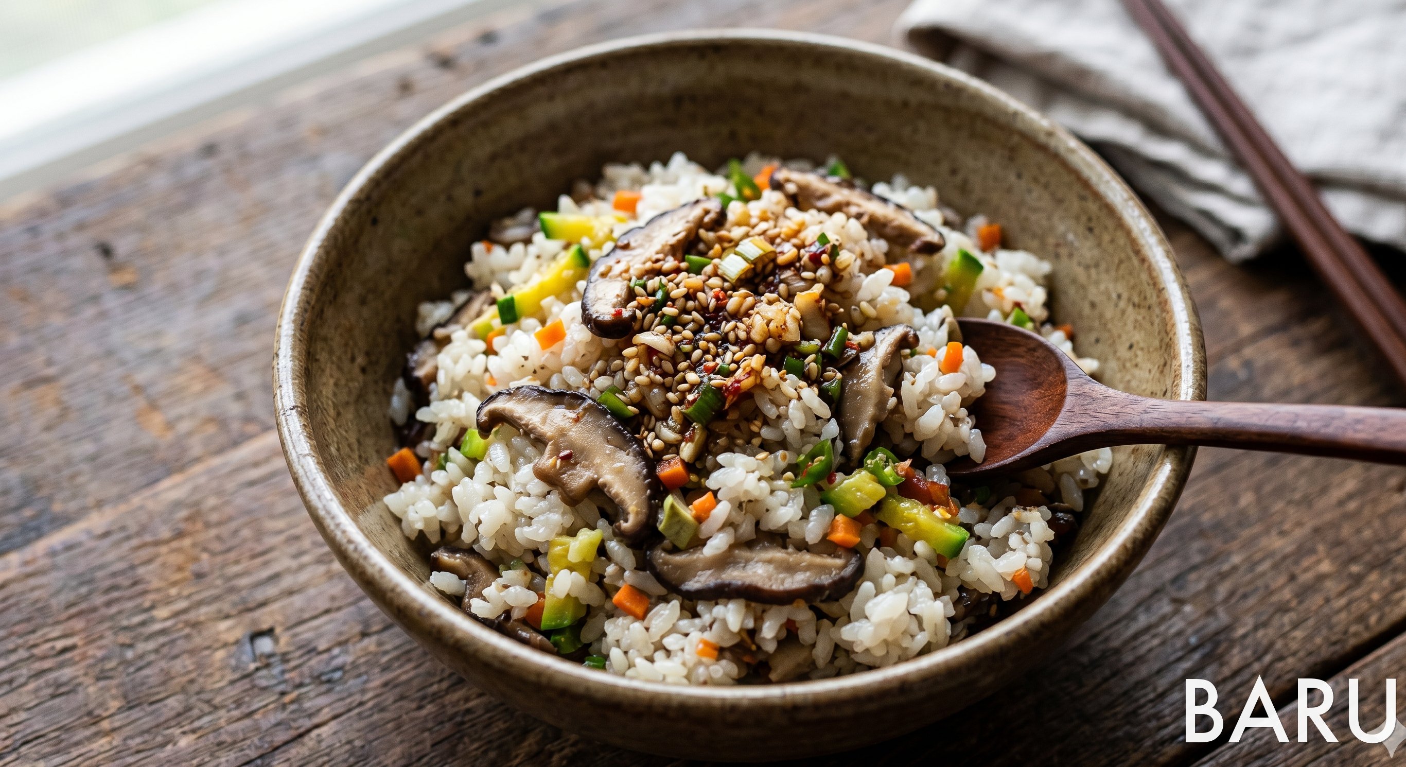 Shiitake Mushroom Rice with Seasoning Sauce (표고버섯밥 양념장)