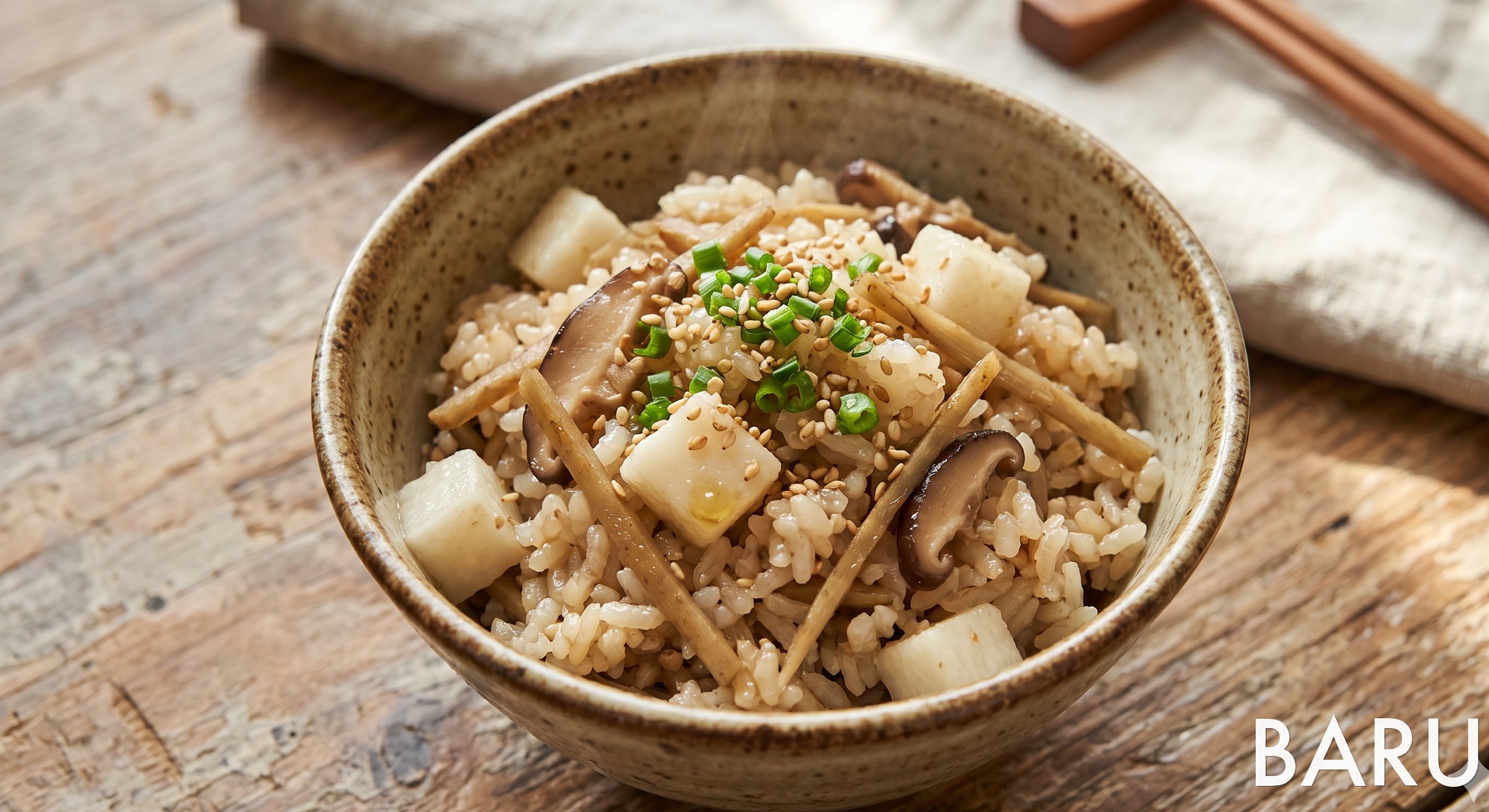 Mountain Yam and Burdock Root Rice (마밥 우엉밥)