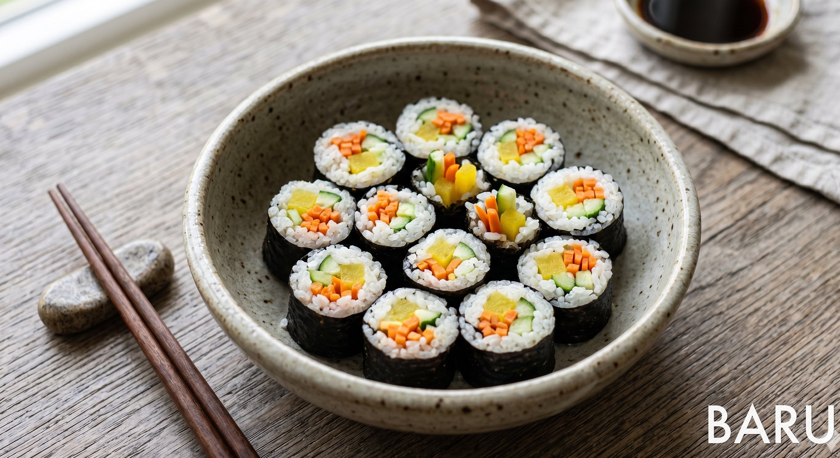 Kkoma Gimbap (Baby Rice Rolls) (꼬마김밥)