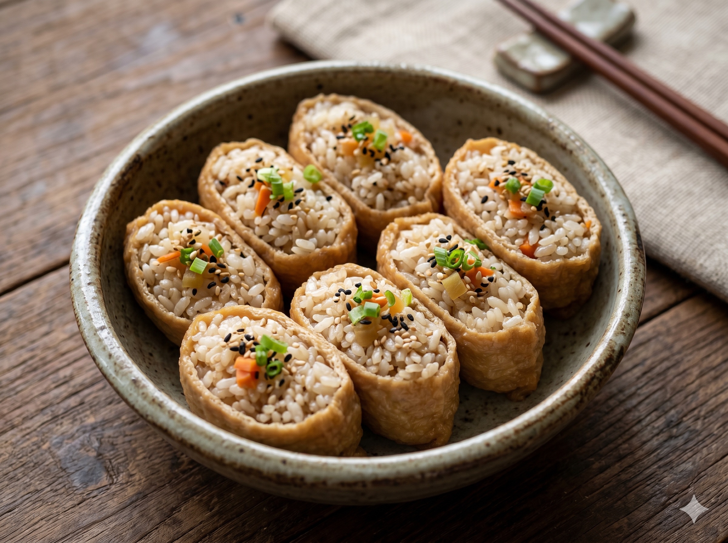 Yubu Chobap (Sweet Tofu Pocket Sushi) (유부초밥)