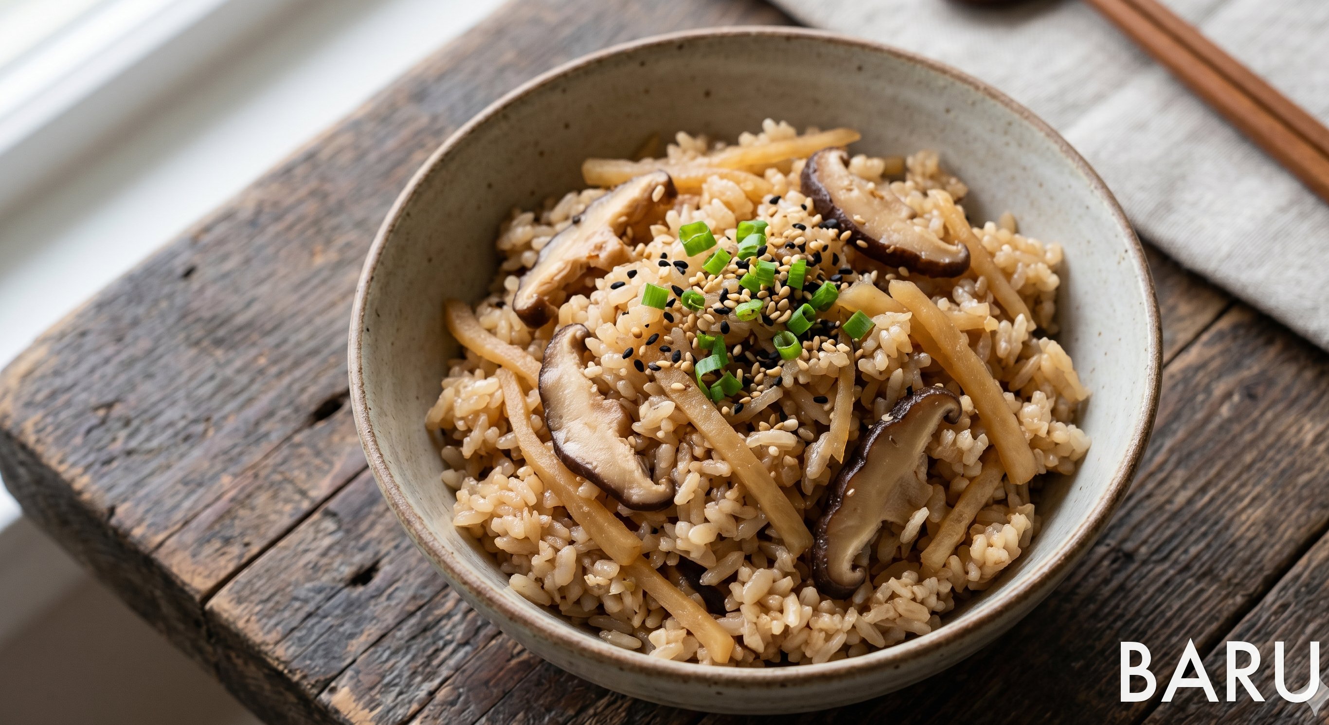 Shiitake Mushroom Radish Rice (Rice Cooker) (표고버섯 무밥)