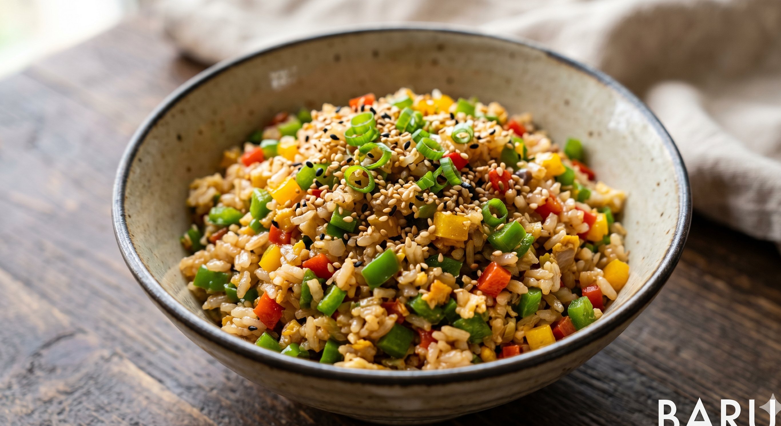 Green Pepper and Paprika Fried Rice (피망 파프리카 볶음밥)