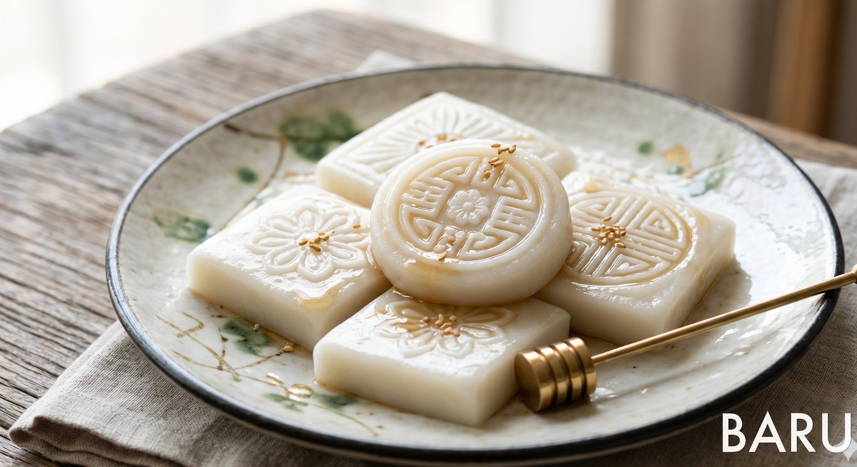 Jeolpyeon (Pressed & Patterned Rice Cake) (절편)