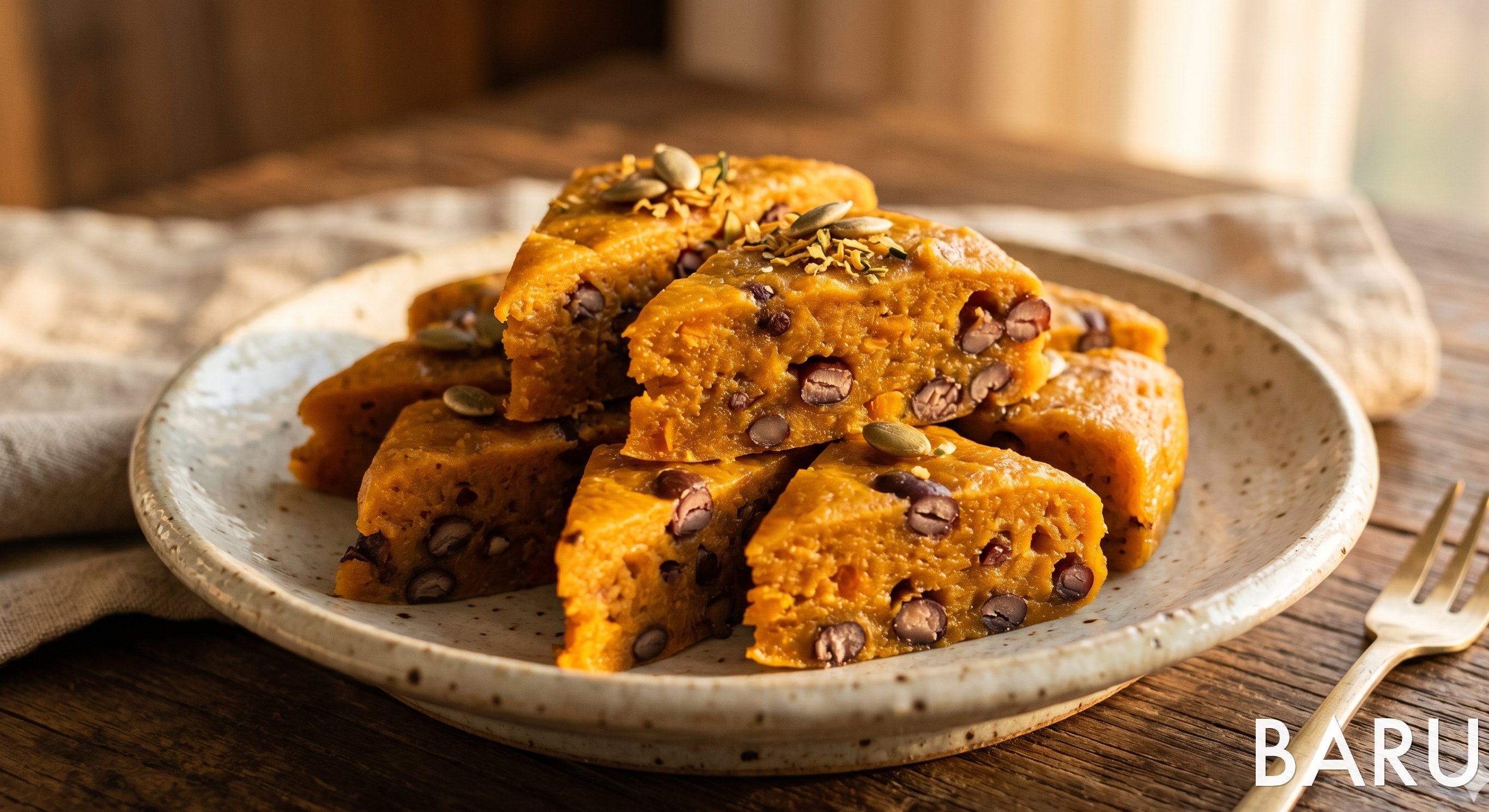 Hobaktteok (Pumpkin Rice Cake) (호박떡)