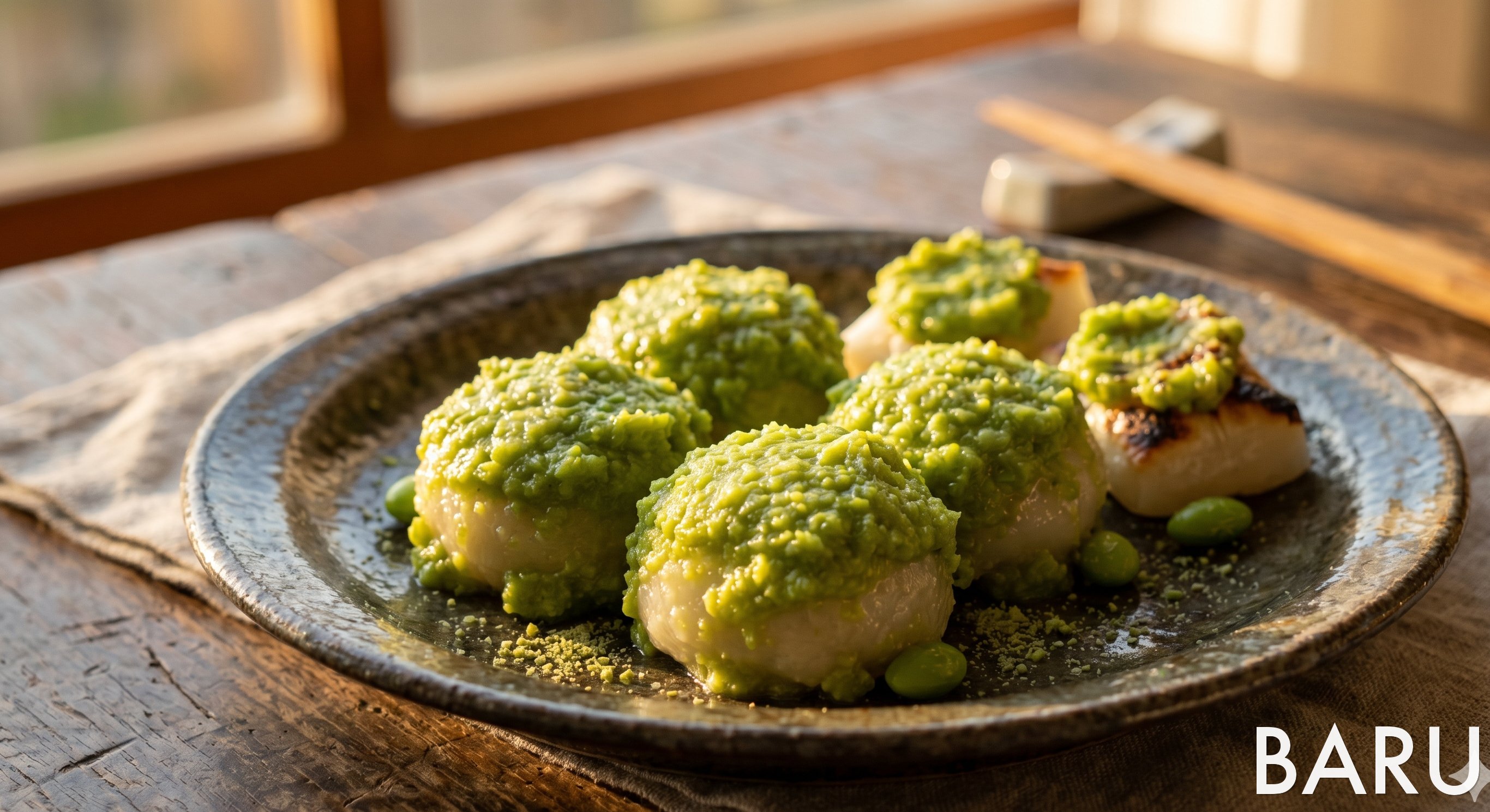 Edamame Mochi (Zunda-Mochi) (즌다모치)