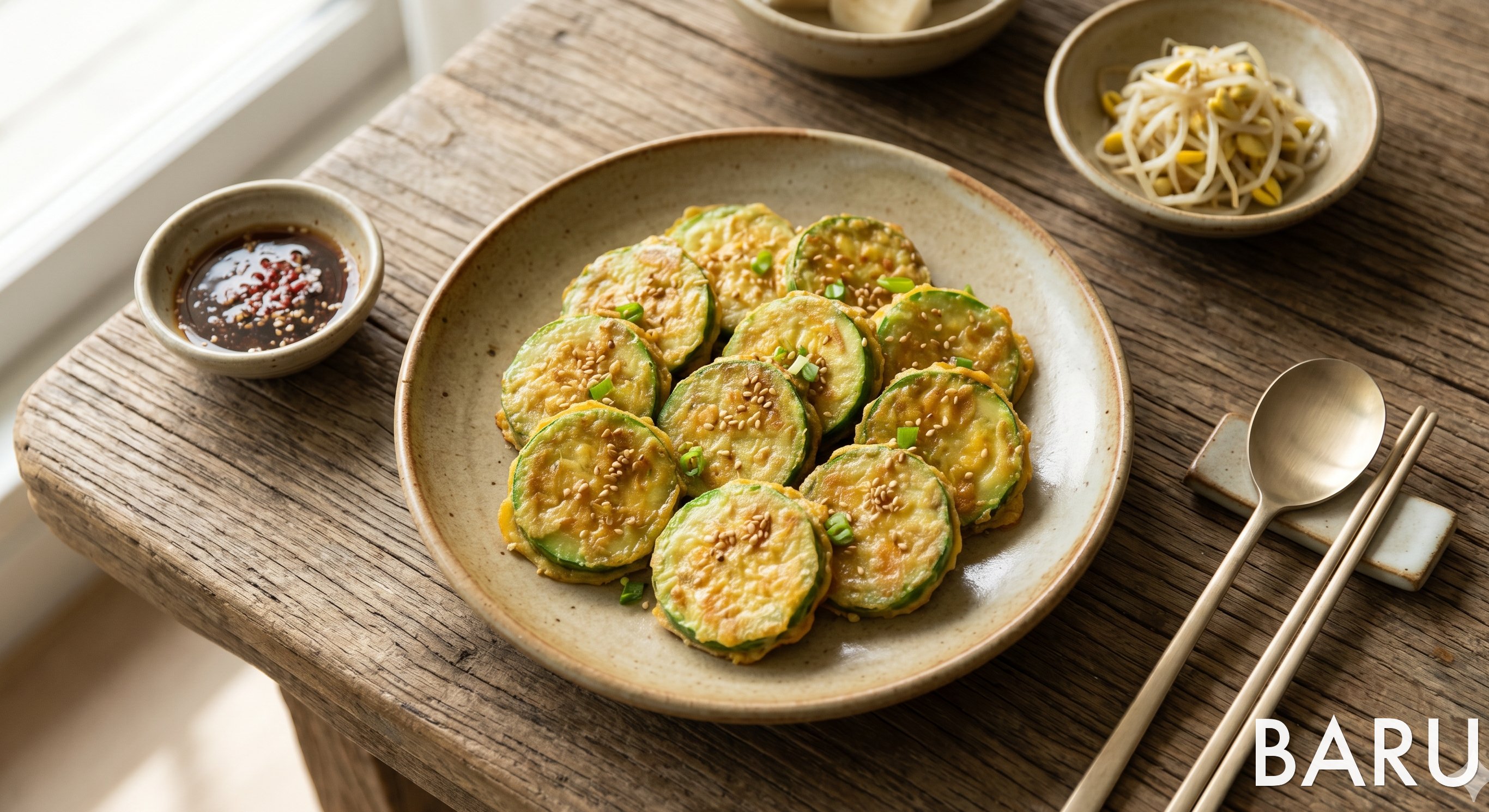 Pan-fried Zucchini Fritters (호박전)