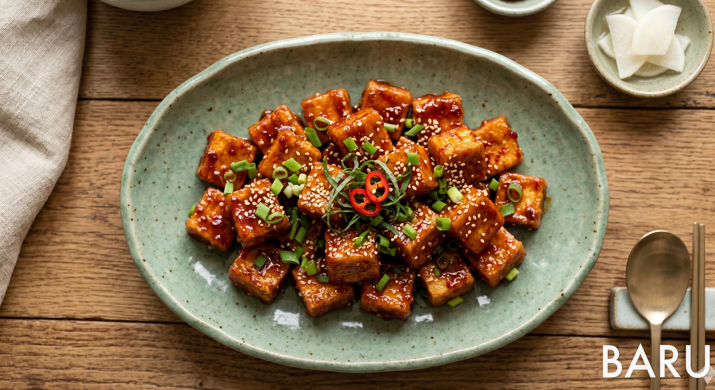 Sweet Crispy Tofu Bites (두부강정)