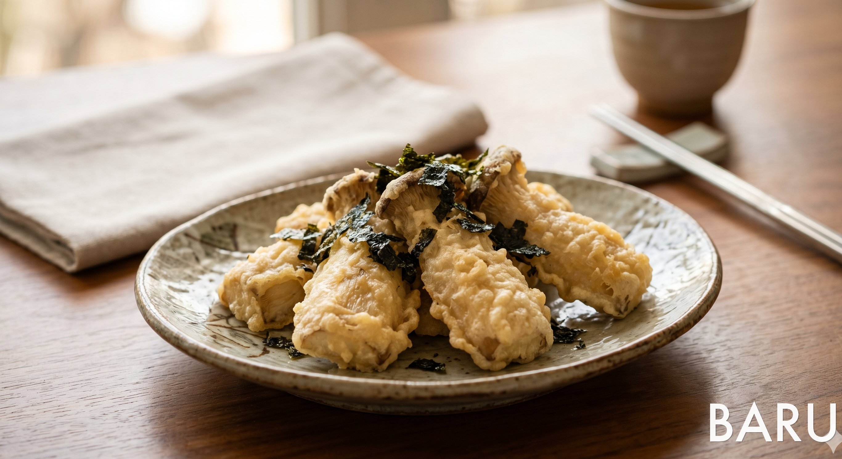 King Oyster Mushroom Tempura (새송이버섯 튀김)
