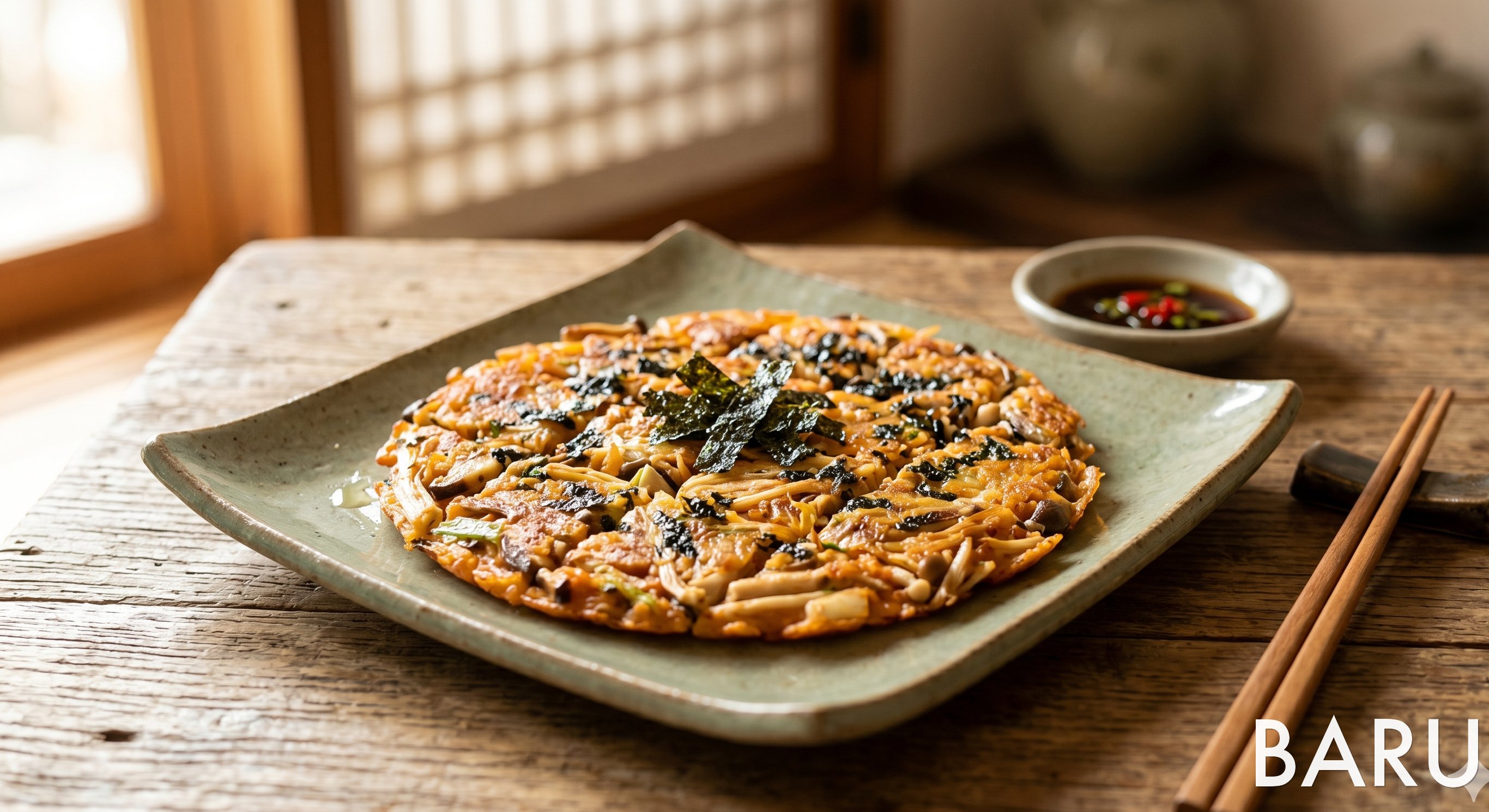 Kimchi & Mushroom Jeon (김치버섯전)