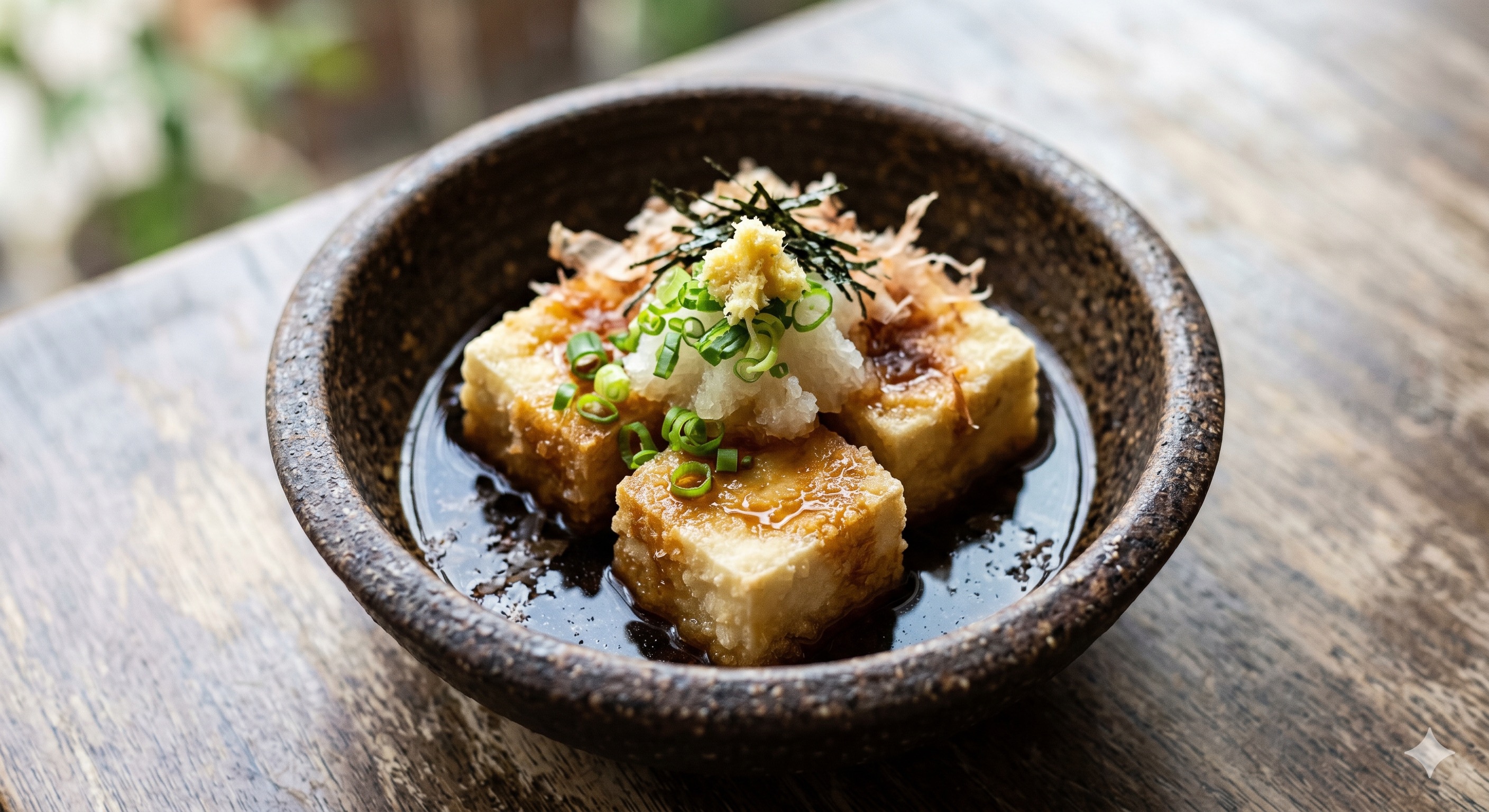 Agedashi Dofu (Crispy Tofu in Dashi Broth) (아게다시도후 (튀김두부))