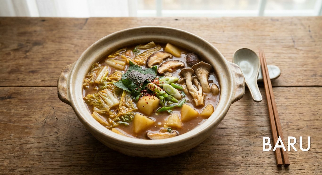 Vegetarian Gamjatang (Potato Stew with Mushrooms) (감자탕)