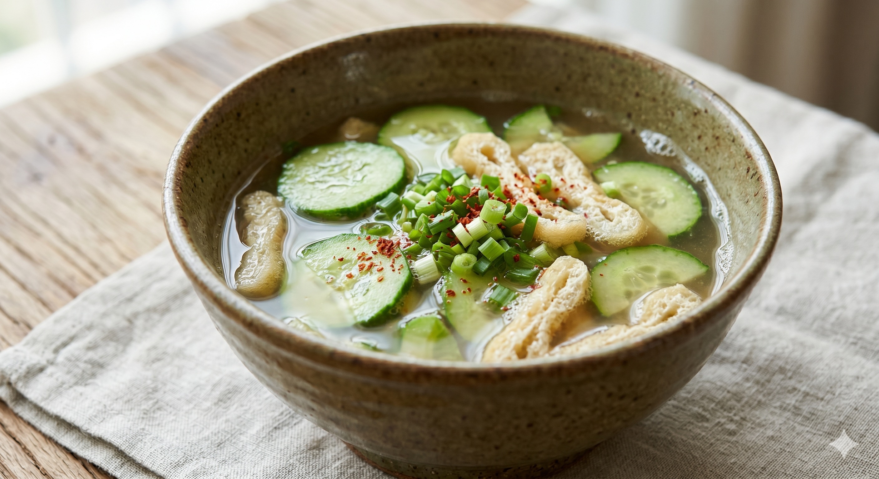 Refreshing Cucumber Miso Soup (오이 된장국)