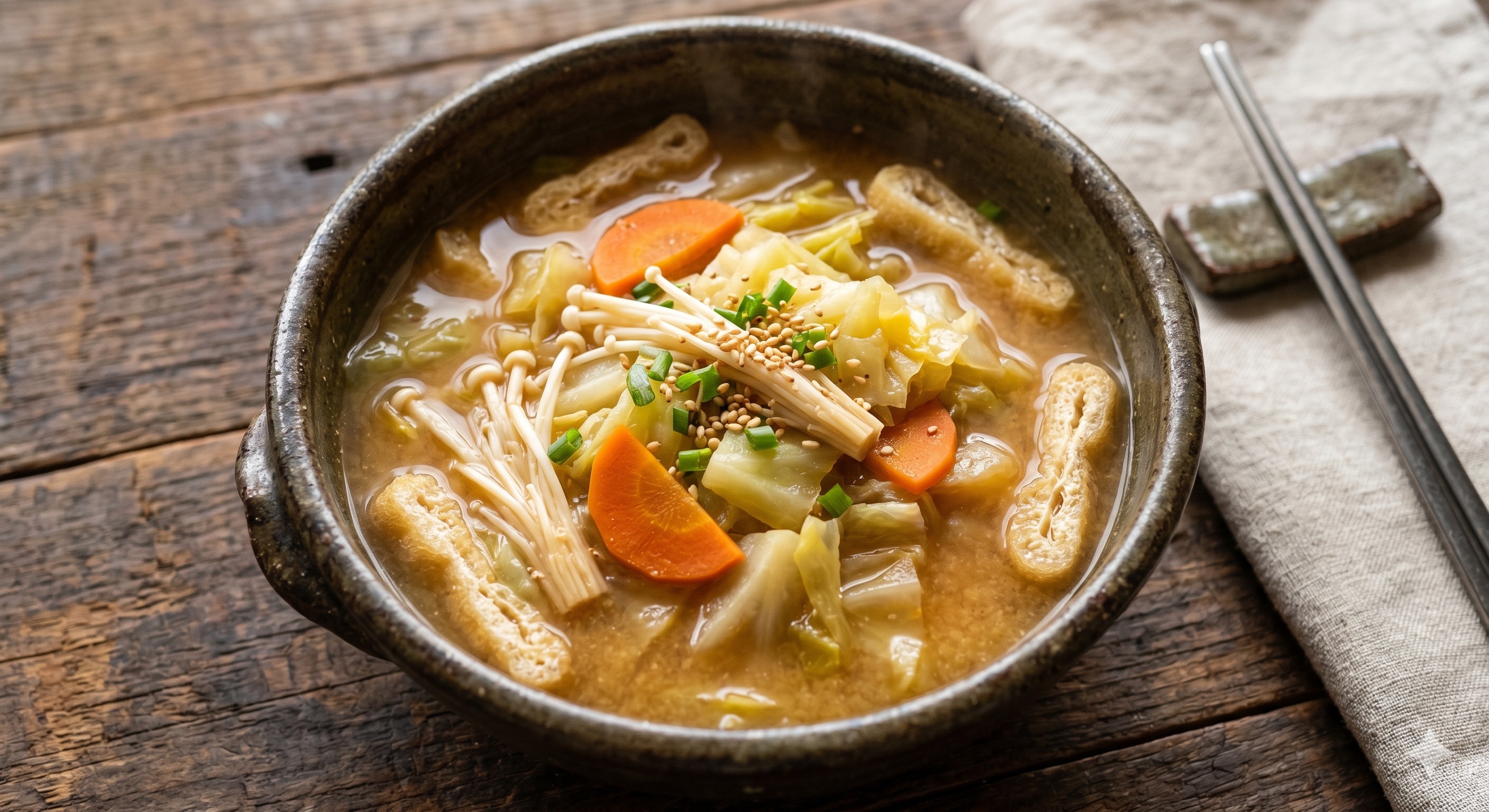 Sweet Cabbage Miso Soup (양배추 된장국)