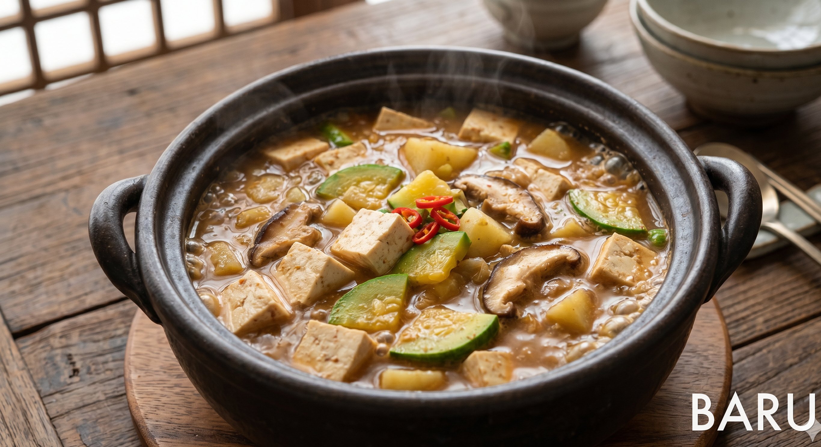 Temple-style Doenjang Jjigae (Fermented Soybean Stew) (사찰식 된장찌개)