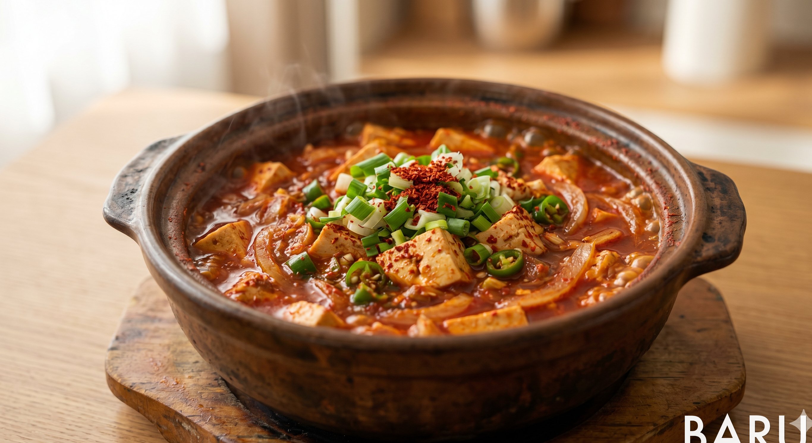 Spicy Tofu Jjageuli (Bubbling Tofu Stew) (두부 짜글이)