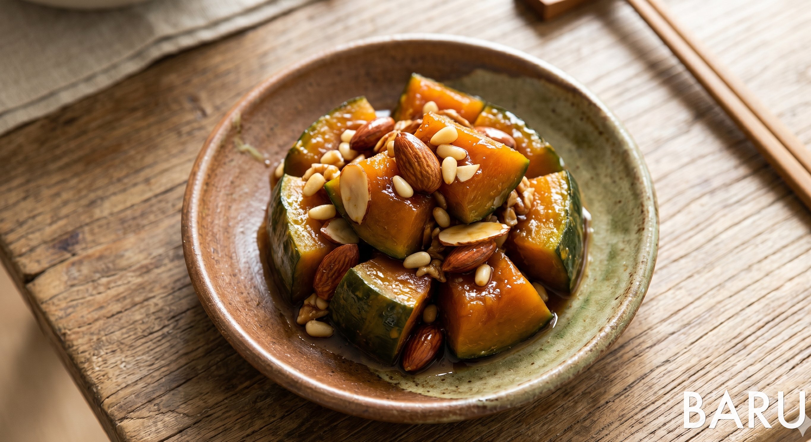 Braised Kabocha Squash with Nuts (단호박 견과류 조림)