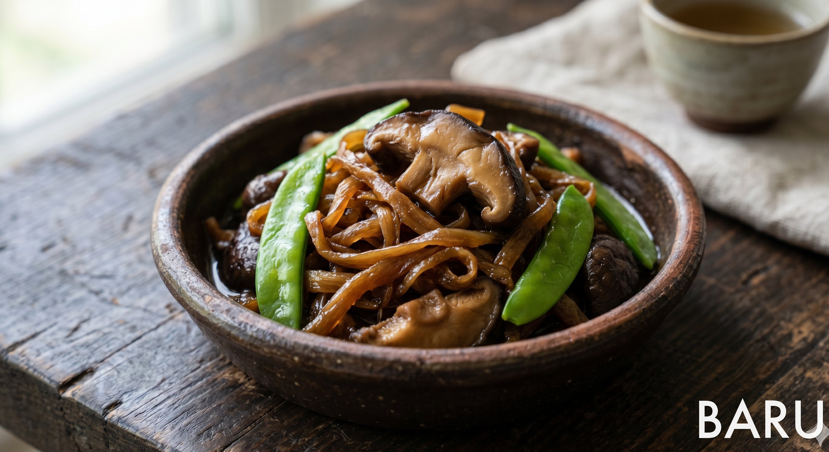 Simmered Dried Shiitake and Gourd Strips (건표고버섯 박고지 조림)