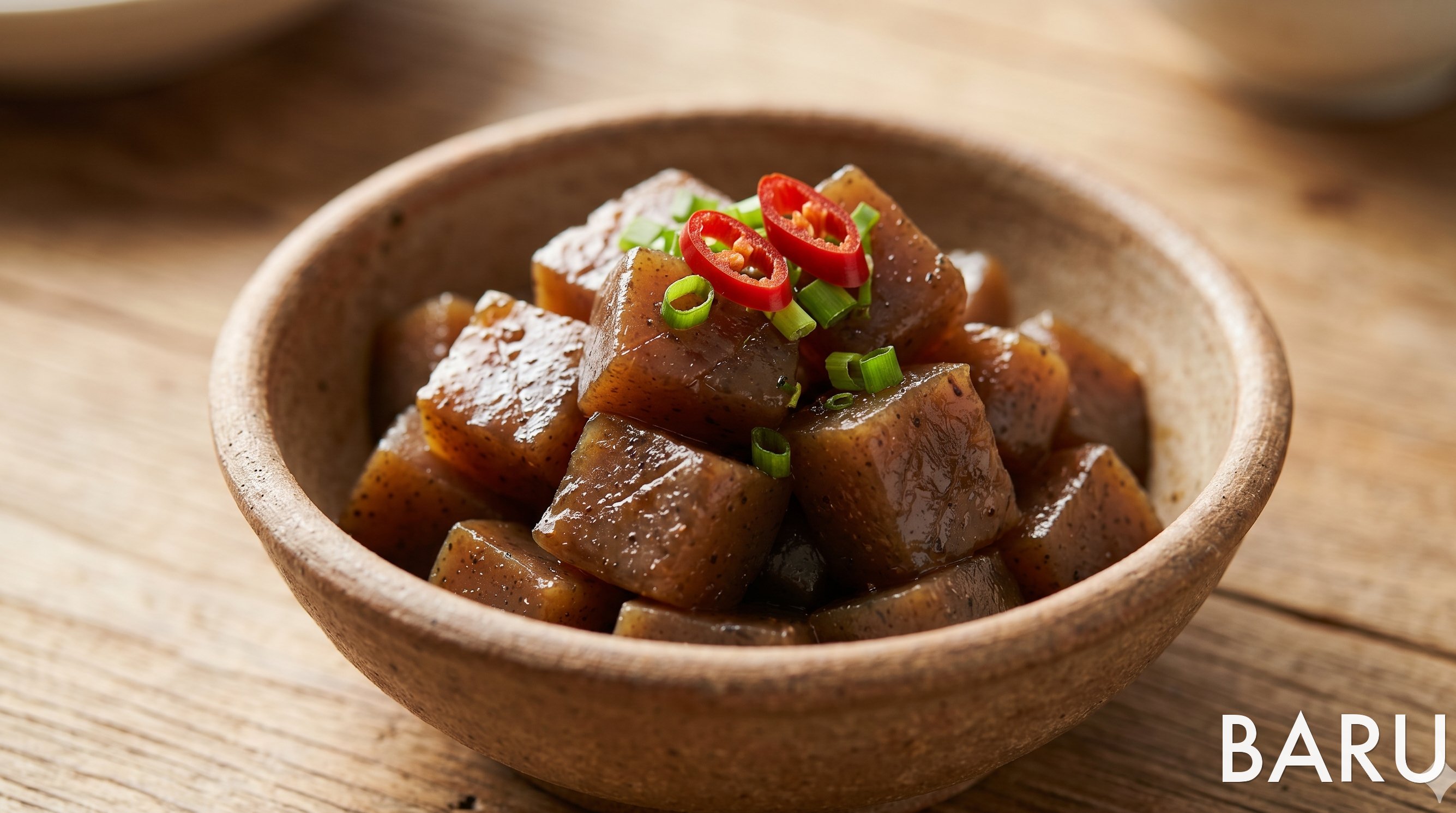 Konnyaku Iridaki (Braised Konjac) (곤약 이리다키 (곤약 조림))