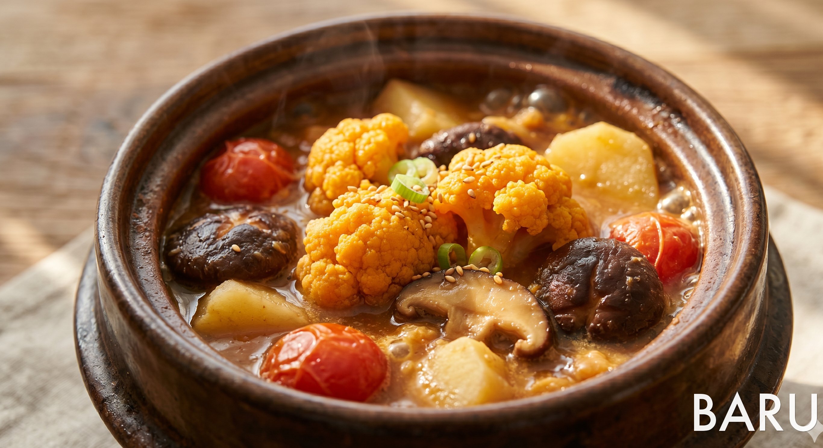 Orange Cauliflower Miso Stew (오렌지 콜리플라워 된장 조림)