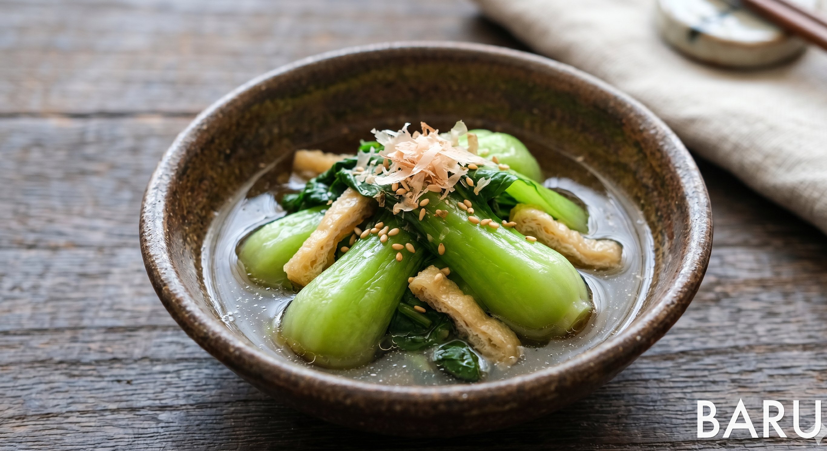 Simmered Bok Choy in Light Dashi Broth (청경채 니비타시)