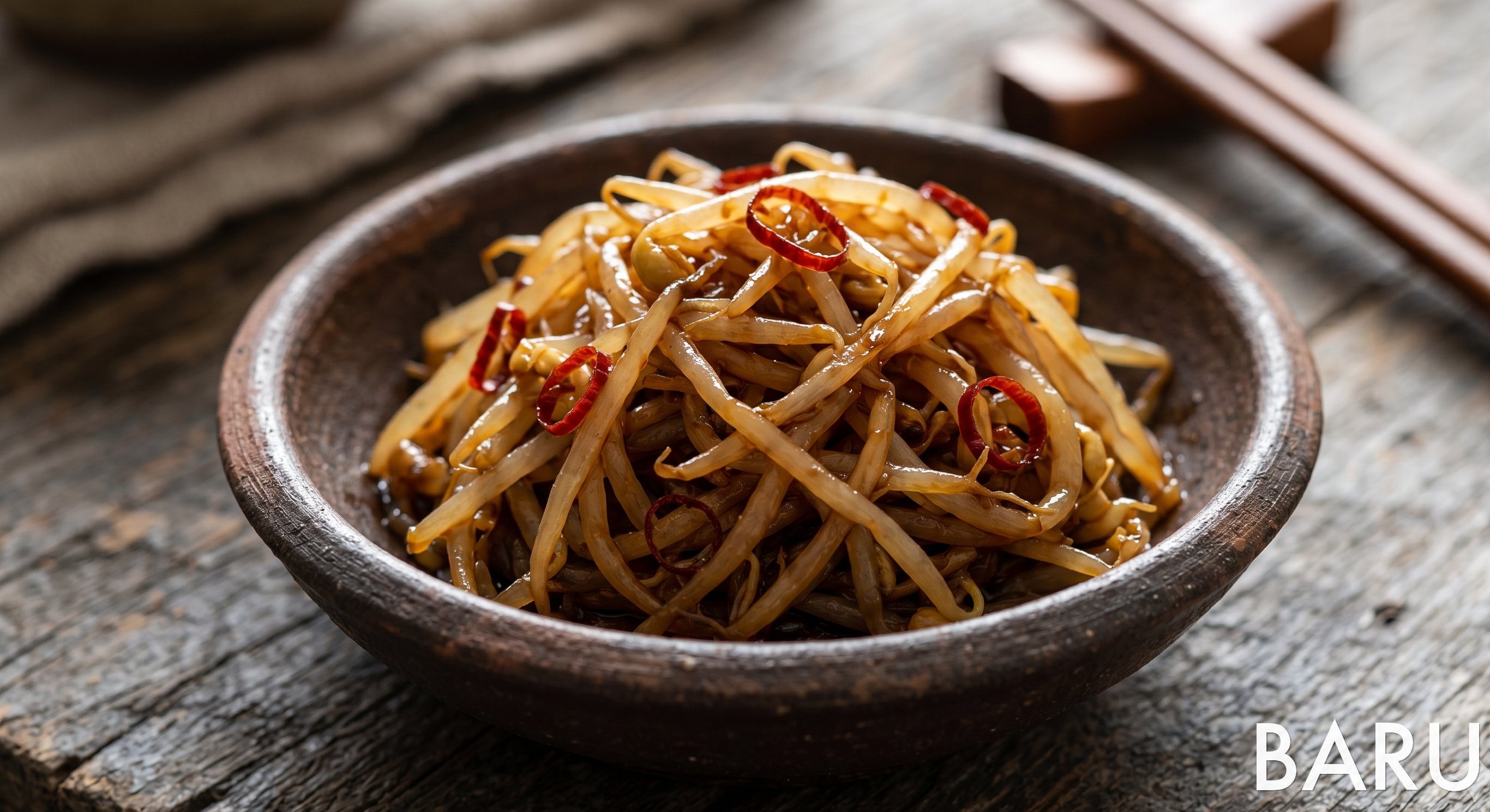 Sweet Soy Simmered Bean Sprouts (Tsukudani) (숙주 쓰쿠다니)