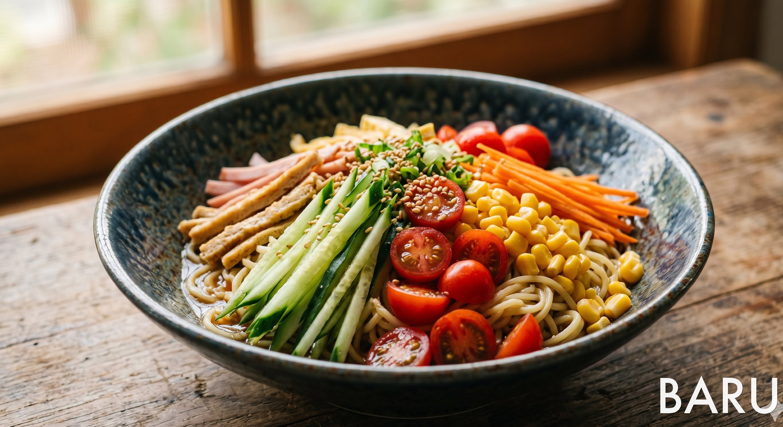 Hiyashi Chuka (Cold Ramen Noodle Salad) (히야시츄카 (냉라면 샐러드))