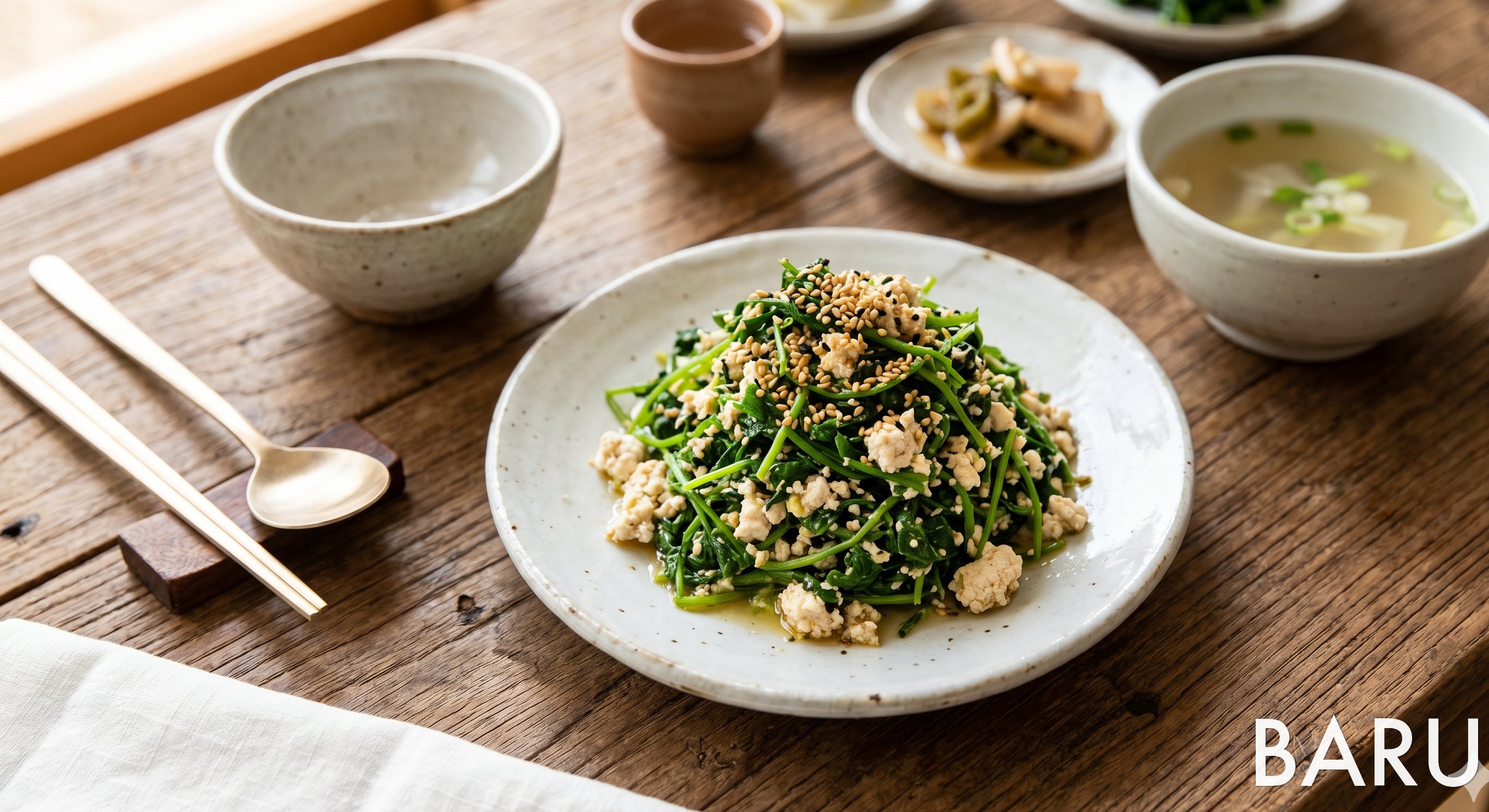 Glasswort & Tofu Salad (세발나물 두부 함께 무침을)