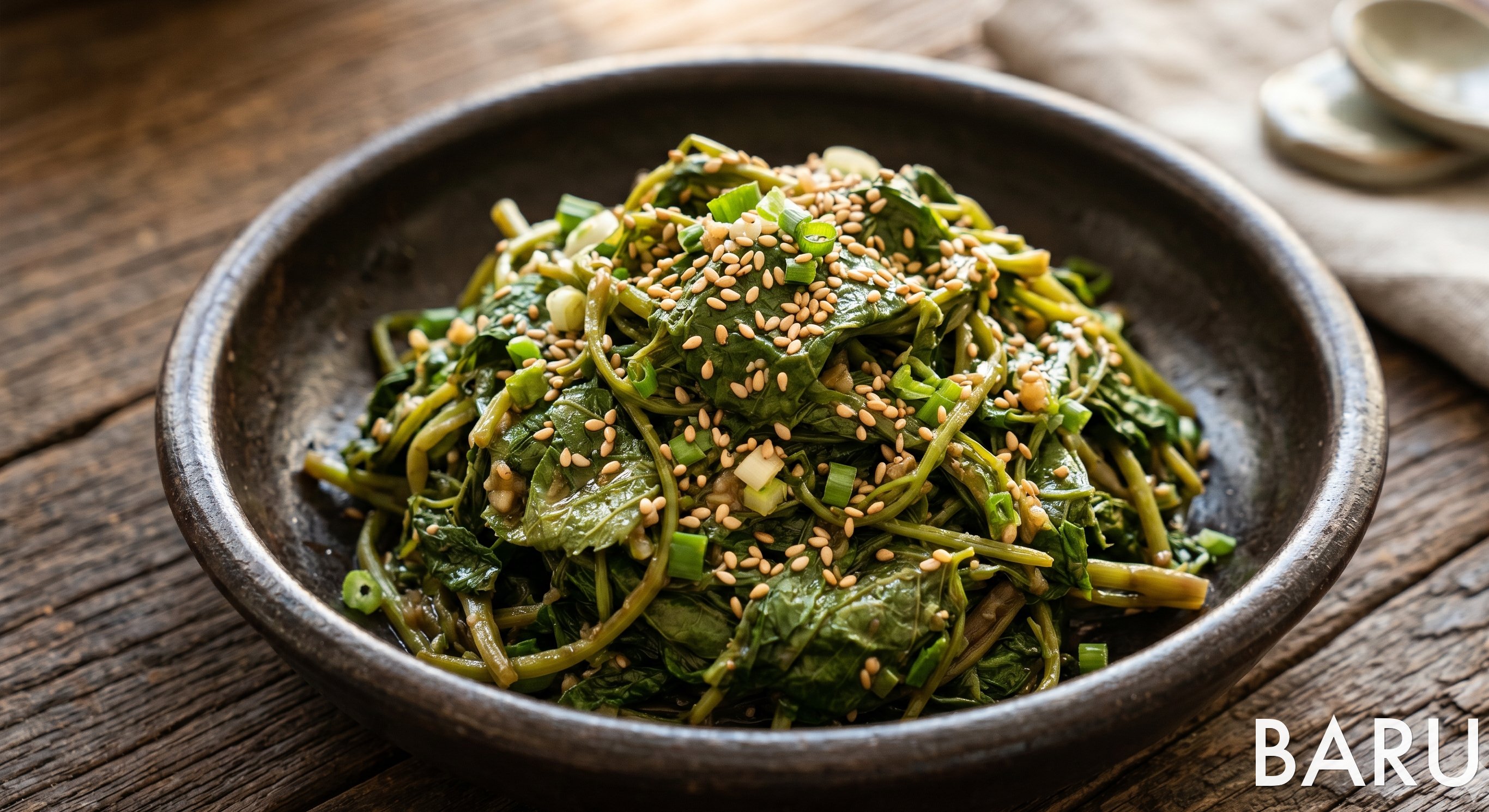 Stir-fried Perilla Leaf Shoots Namul (깻잎순나물볶음)