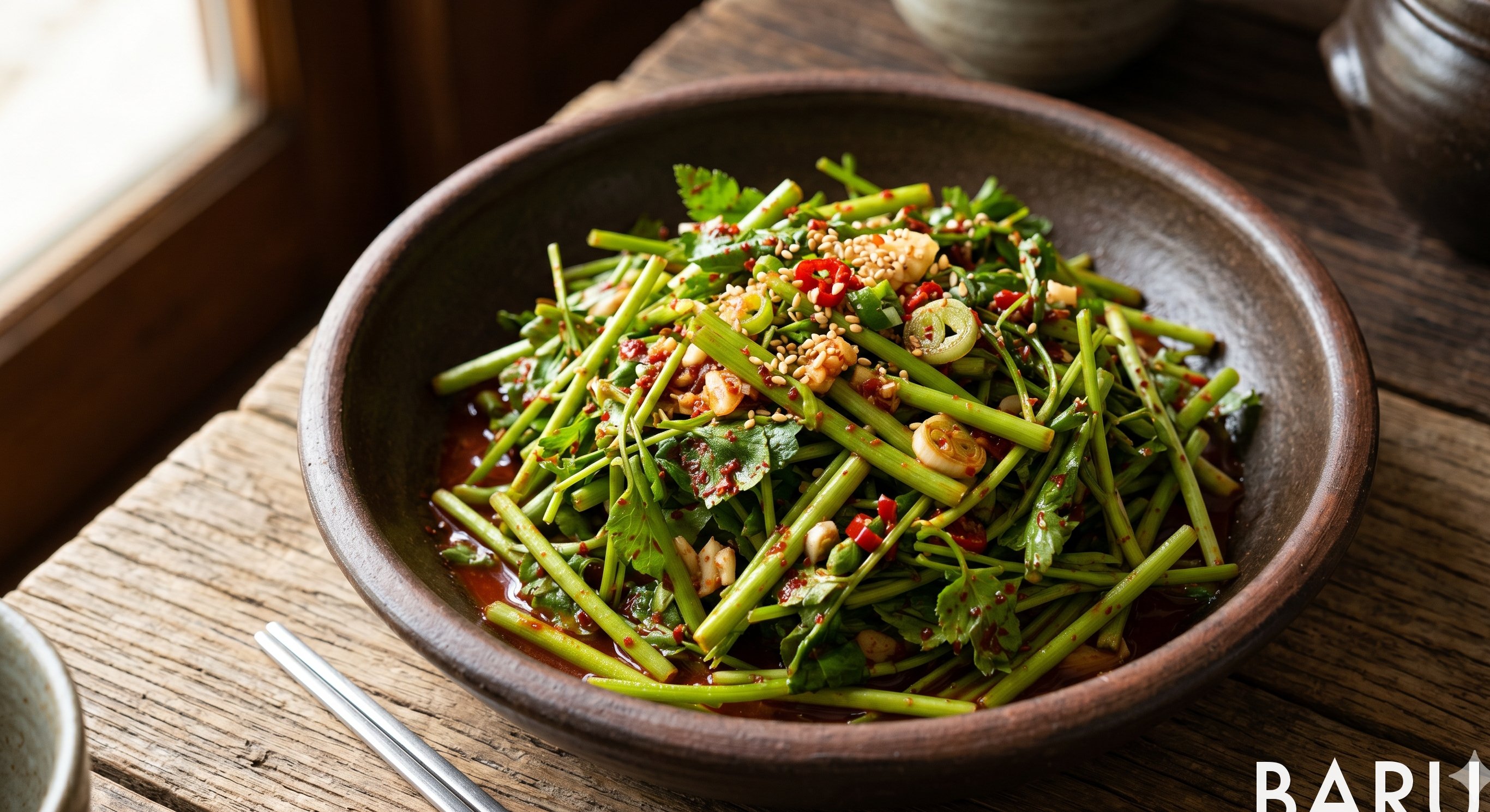 Wild Water Parsley Spicy Muchim (돌미나리무침)