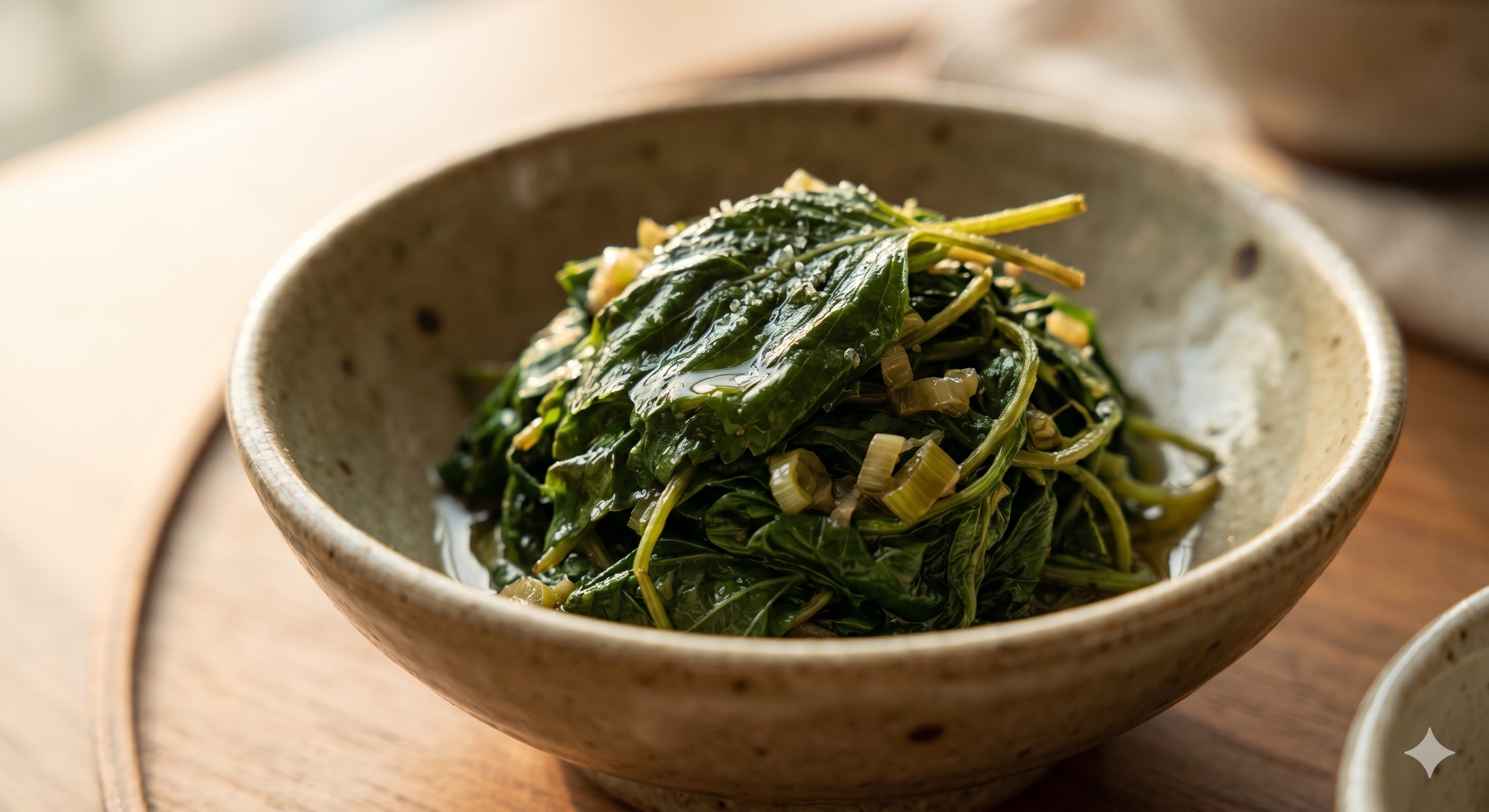 Stir-fried Young Perilla Shoots (깻잎순 올리브유볶음)