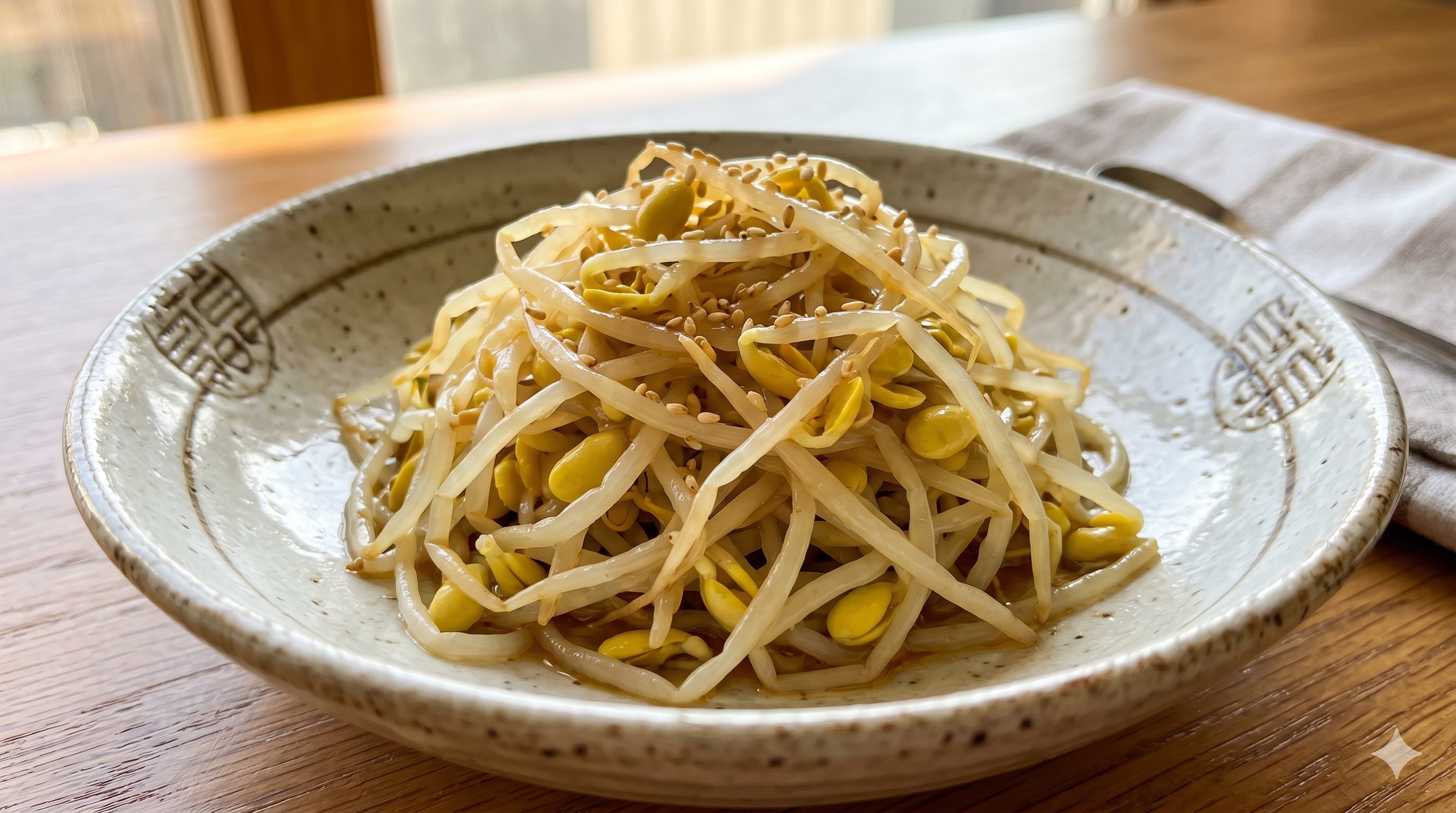 Microwave Soybean Sprout Namul (콩나물 나물)