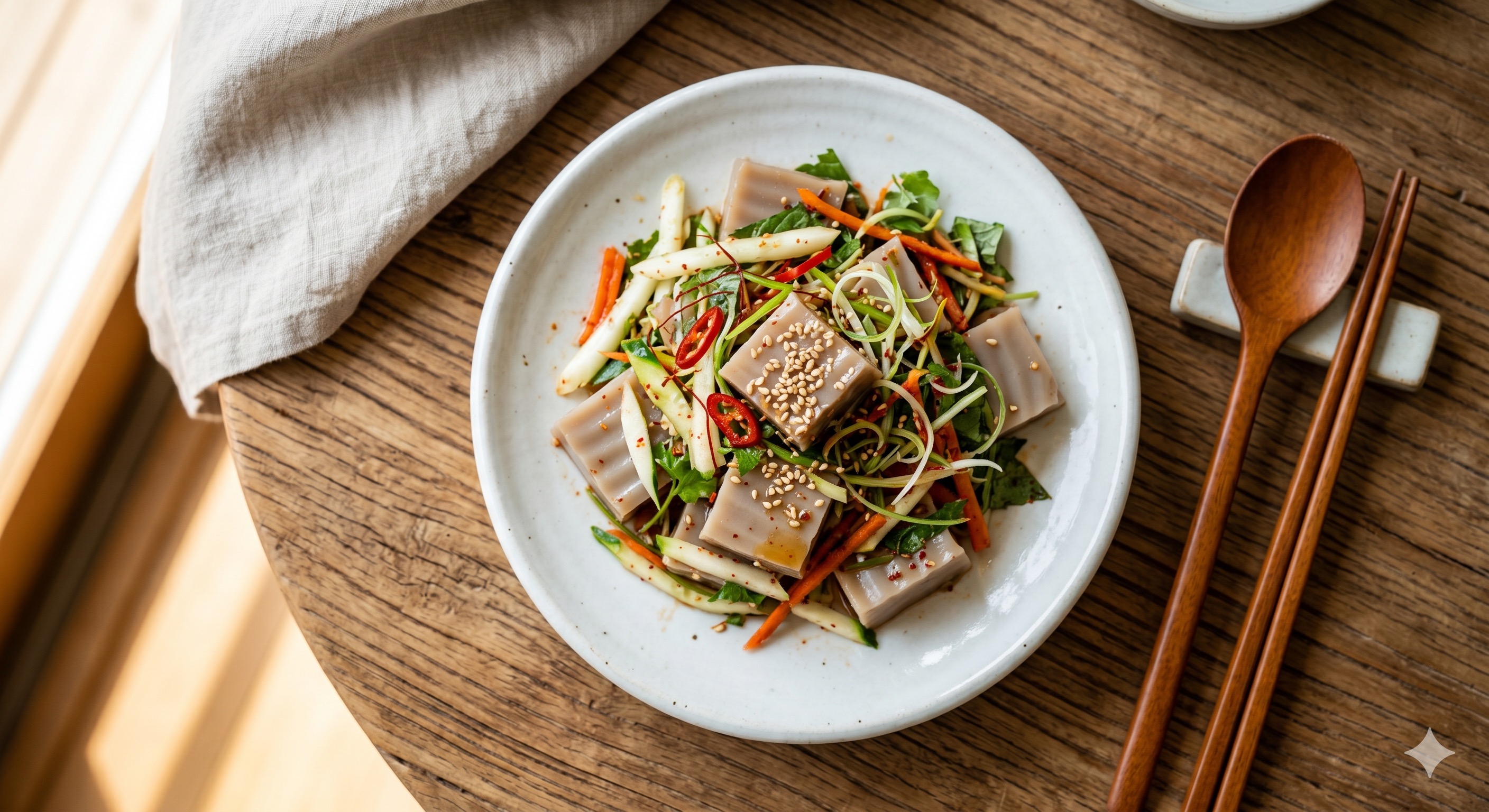 Acorn Jelly Salad (도토리묵무침)