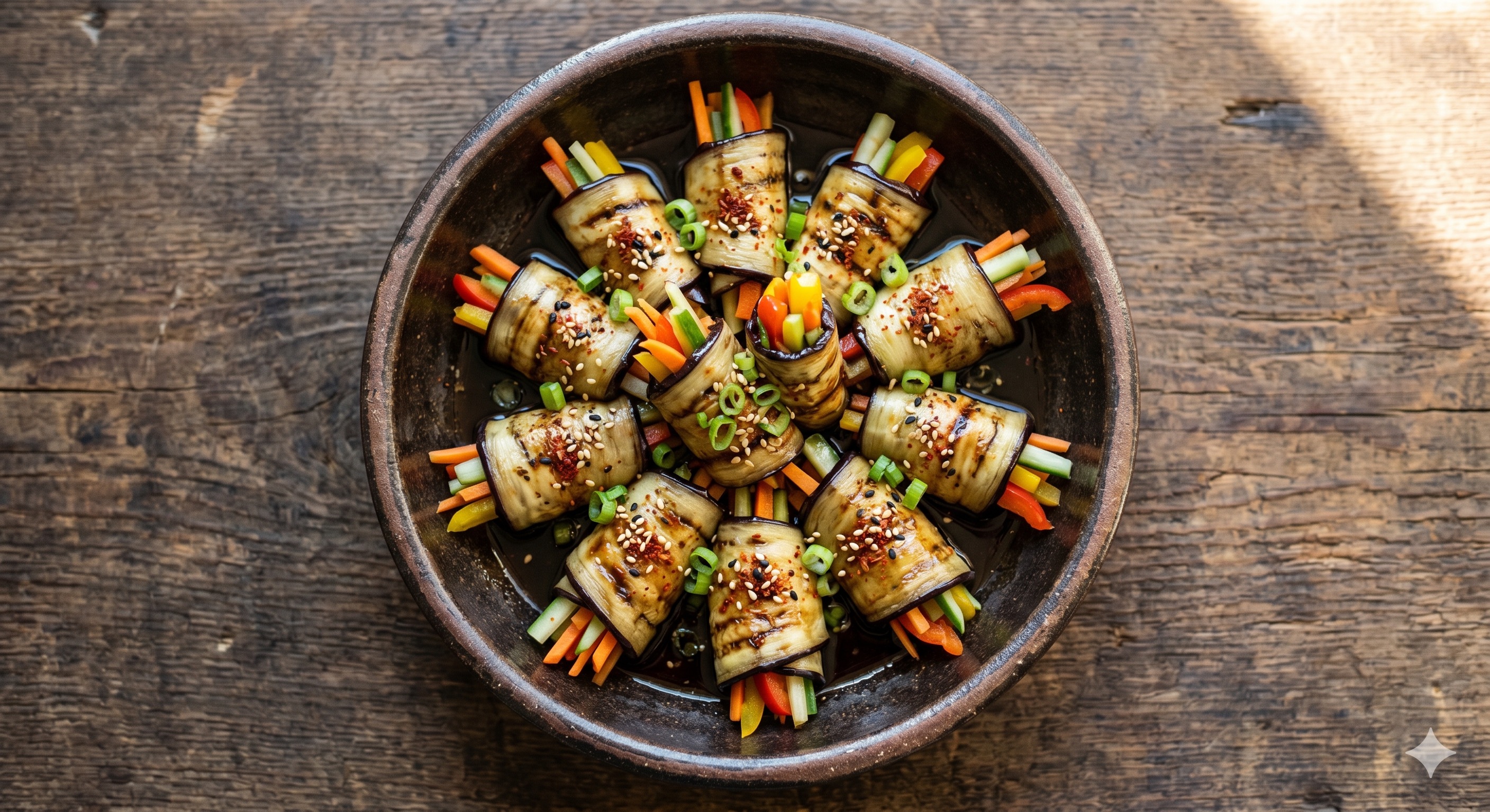 Grilled Eggplant Roll Salad with Balsamic (가지샐러드)