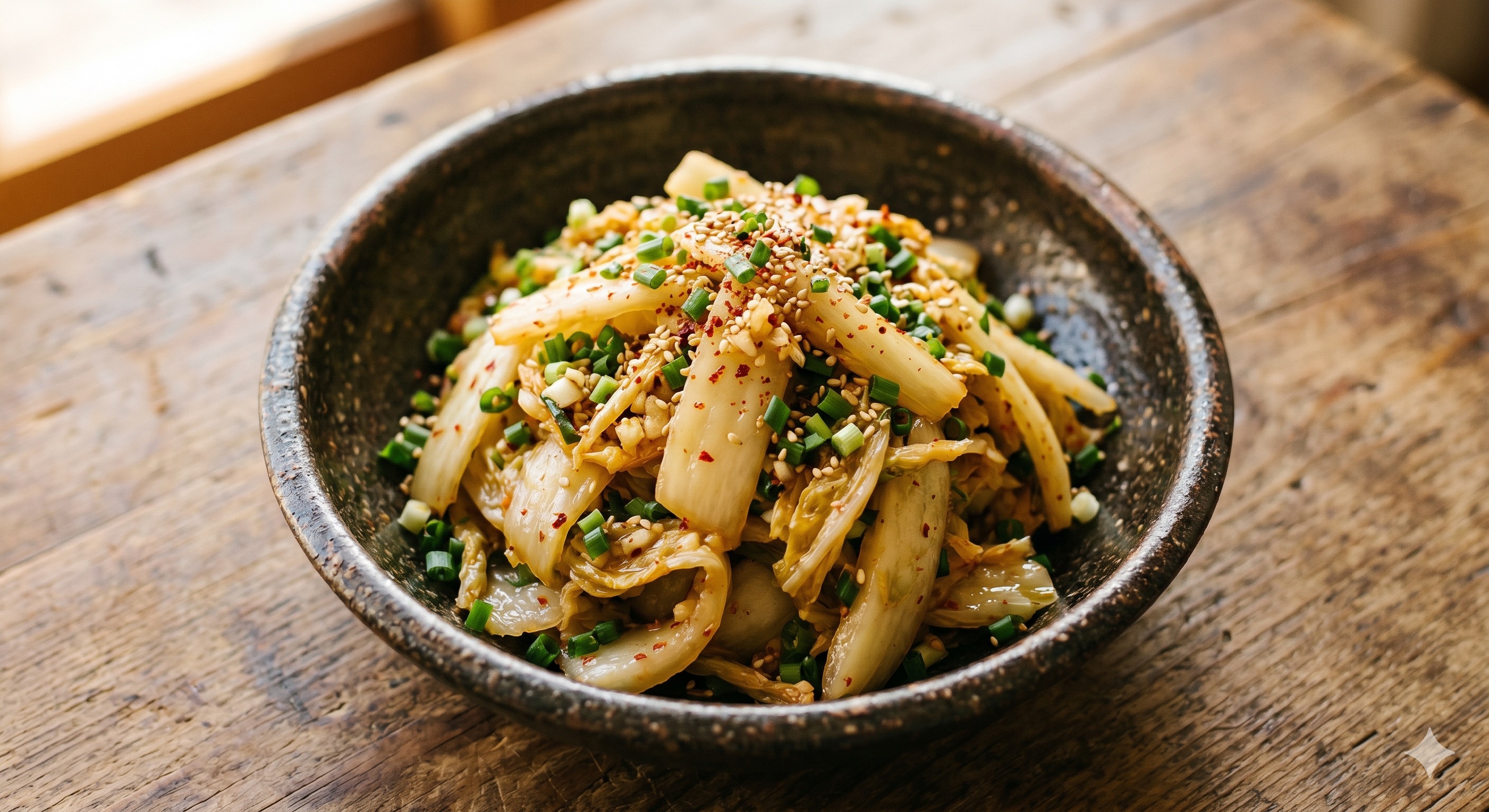 Washed Aged Kimchi Salad (씻은 묵은지 무침)
