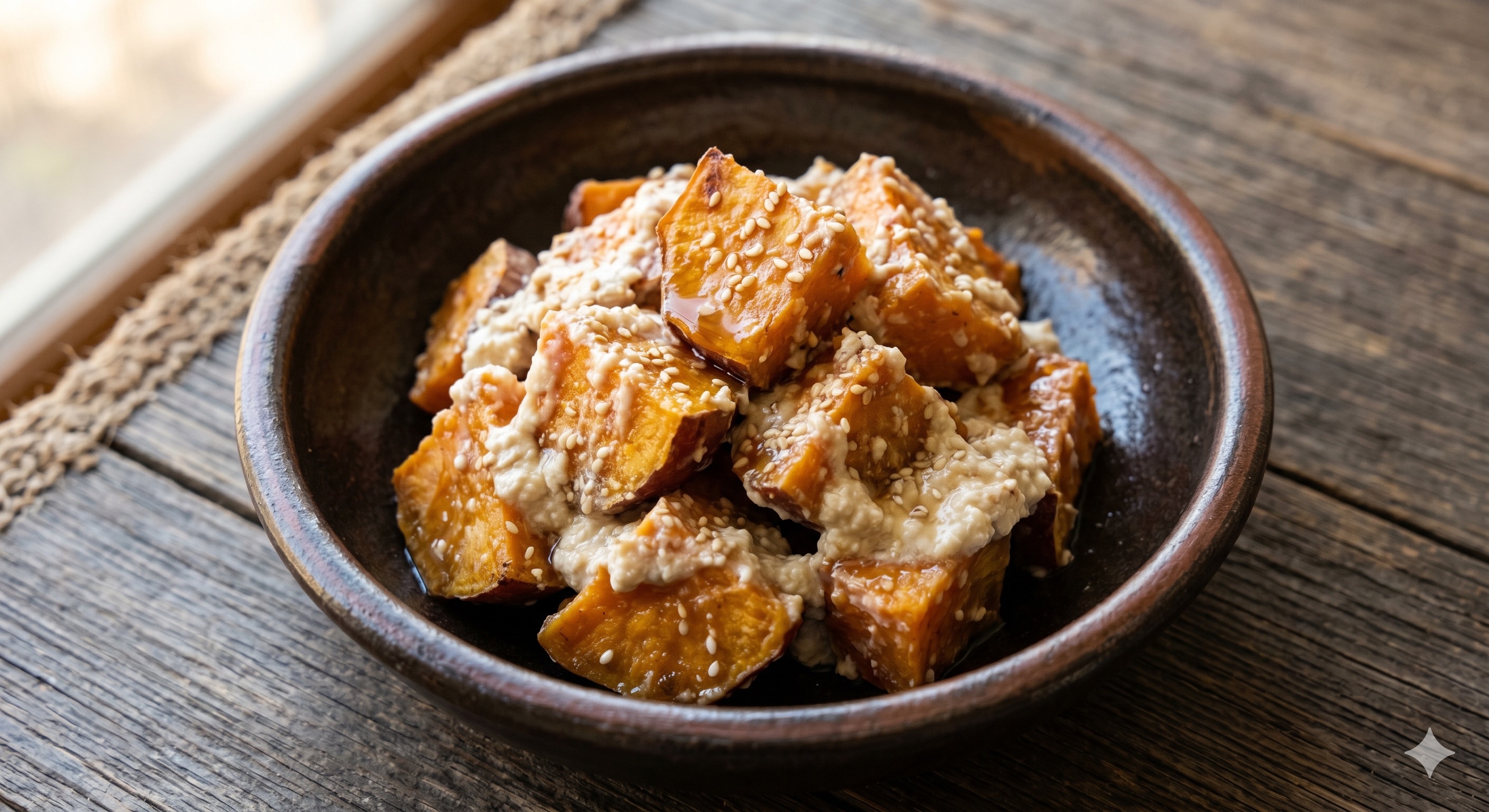 Sweet Potato with Tofu Dressing (고구마 흰깨 무침)