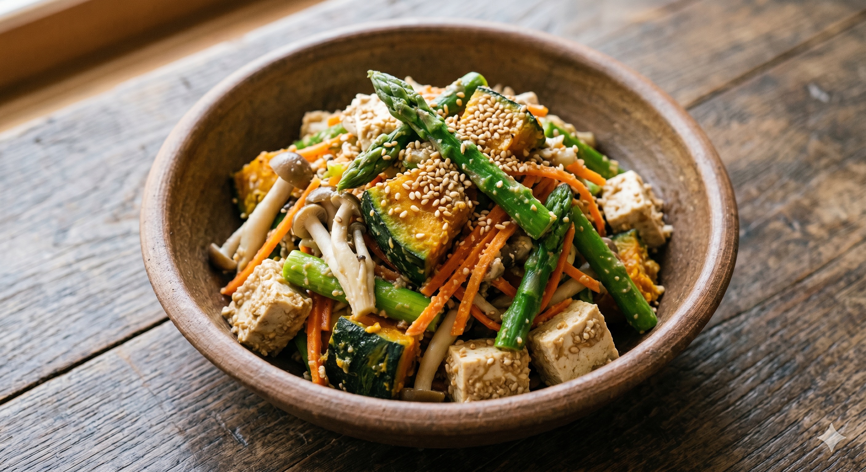 Country-Style Summer Vegetable Tofu Salad (여름 채소 시골풍 흰깨 무침)