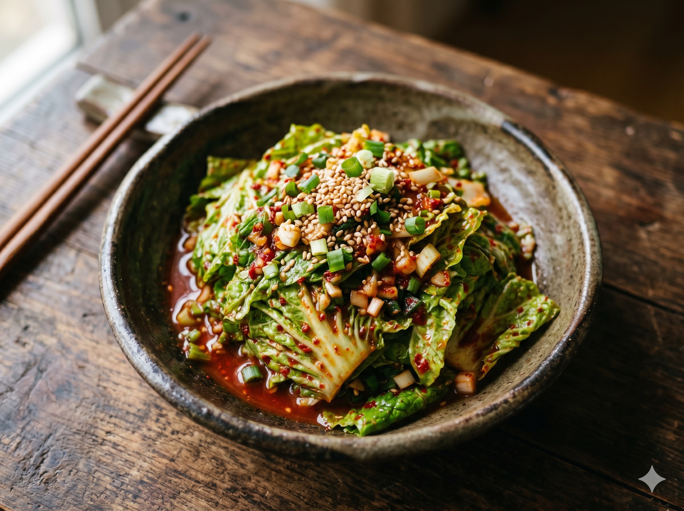Fresh Spring Cabbage Kimchi (봄동 겉절이)